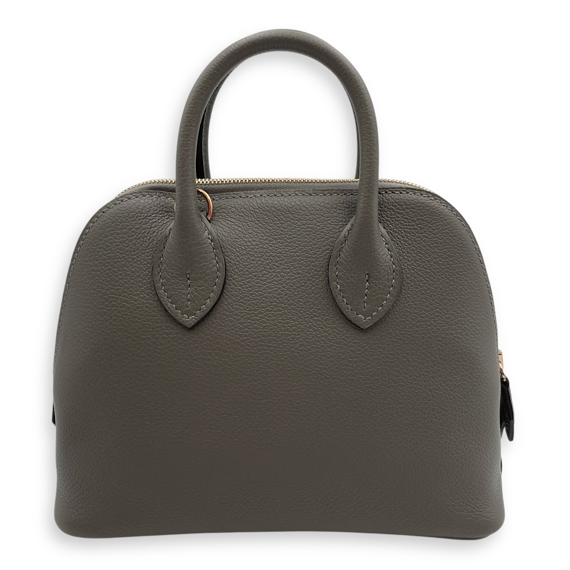 Bolide 1923 Mini Gris Meyer in Evercolor, Gold hardware
