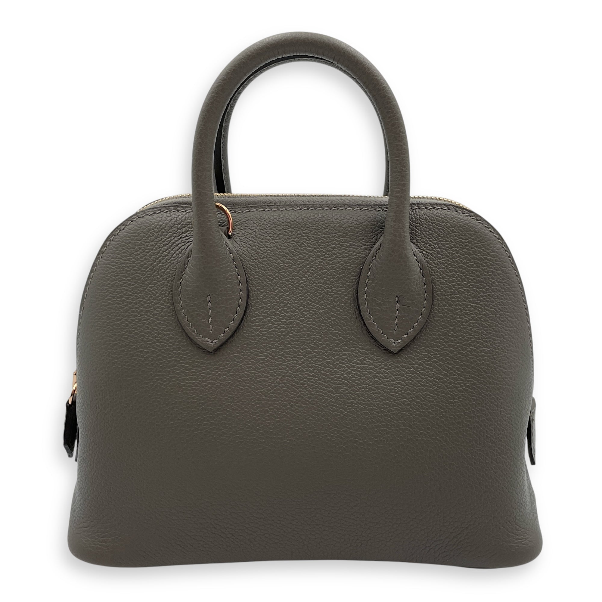 Bolide 1923 Mini Gris Meyer in Evercolor, Gold hardware