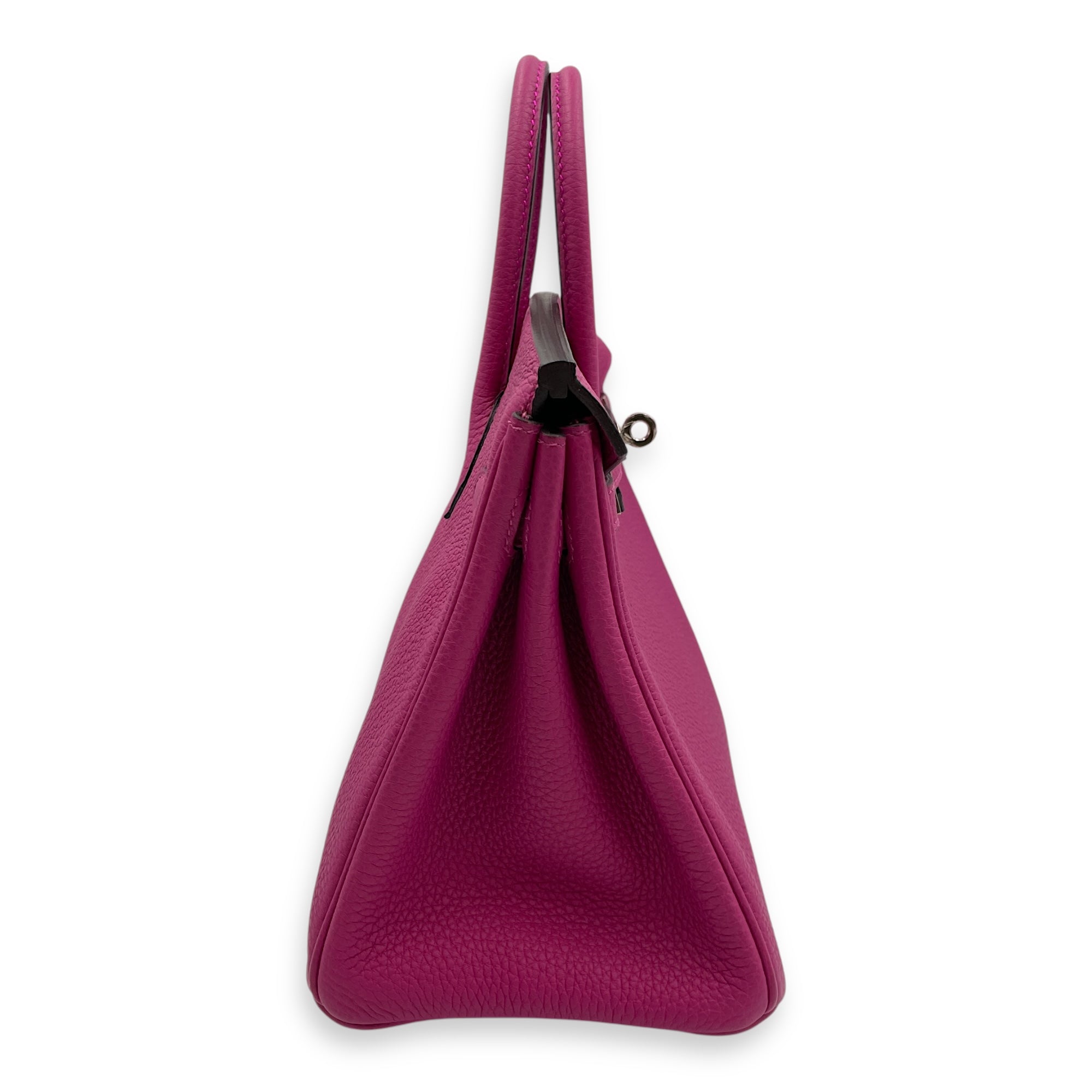 Birkin 25 Rose Pourpre in Togo, Palladium hardware