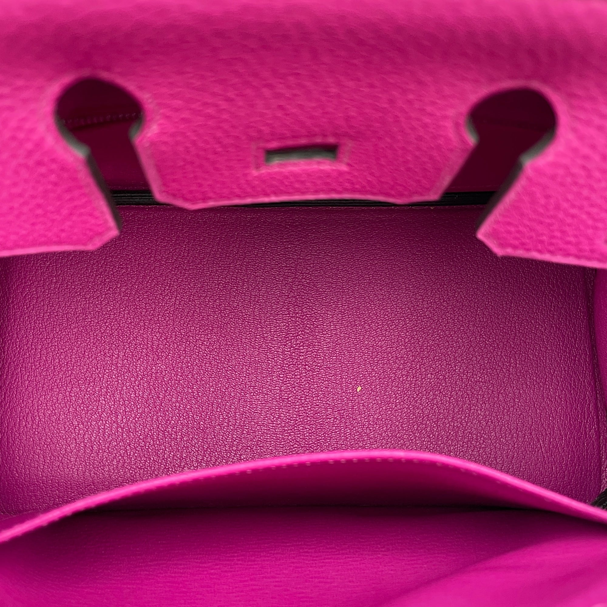 Birkin 25 Rose Pourpre in Togo, Palladium hardware