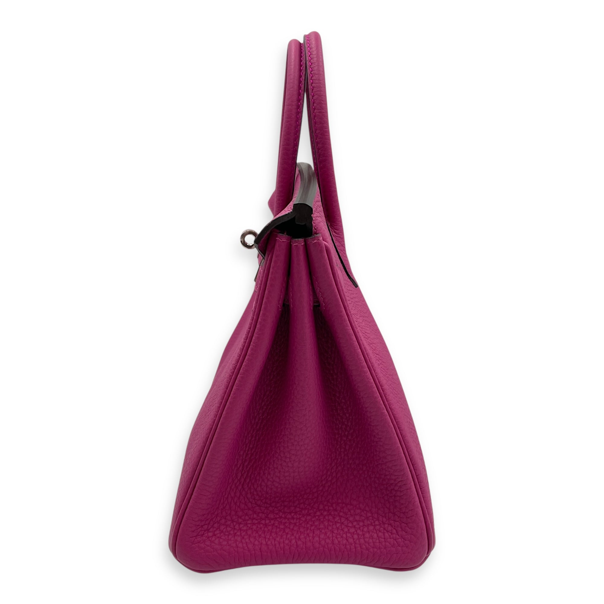 Birkin 25 Rose Pourpre in Togo, Palladium hardware