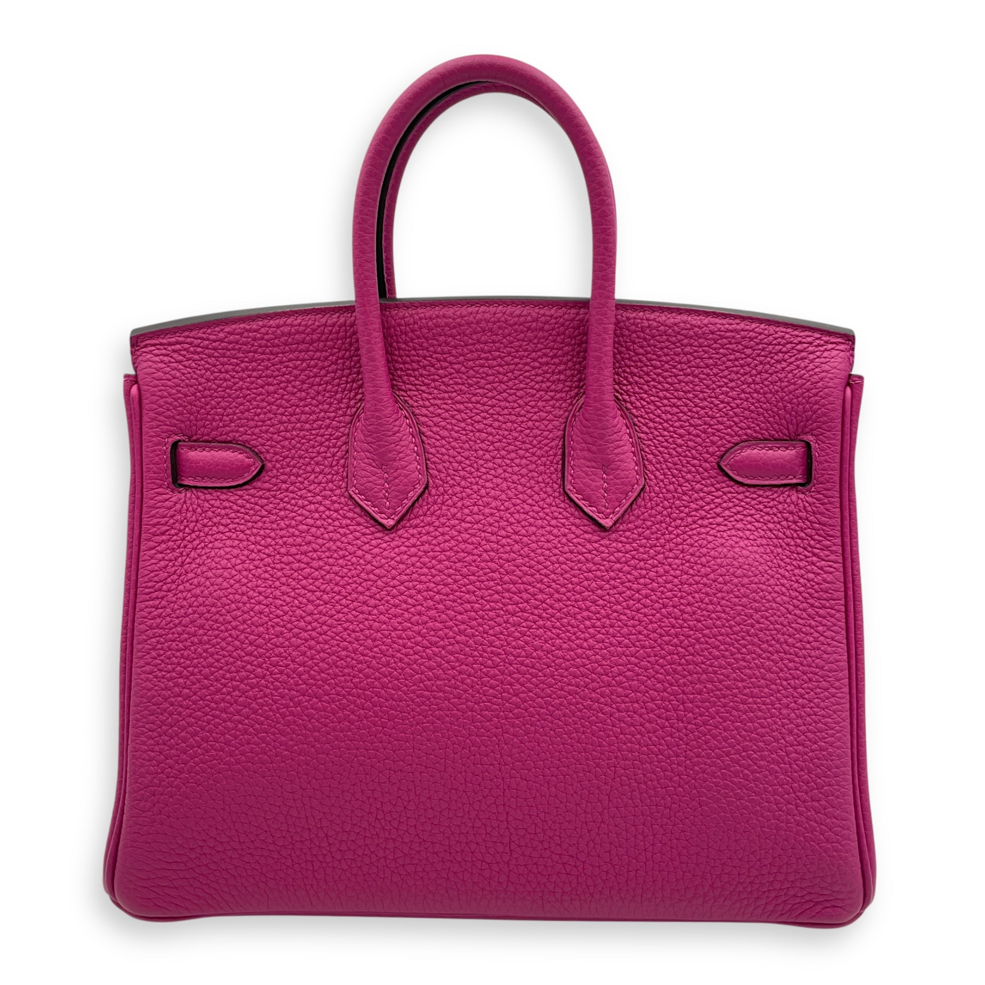 Birkin 25 Rose Pourpre in Togo, Palladium hardware