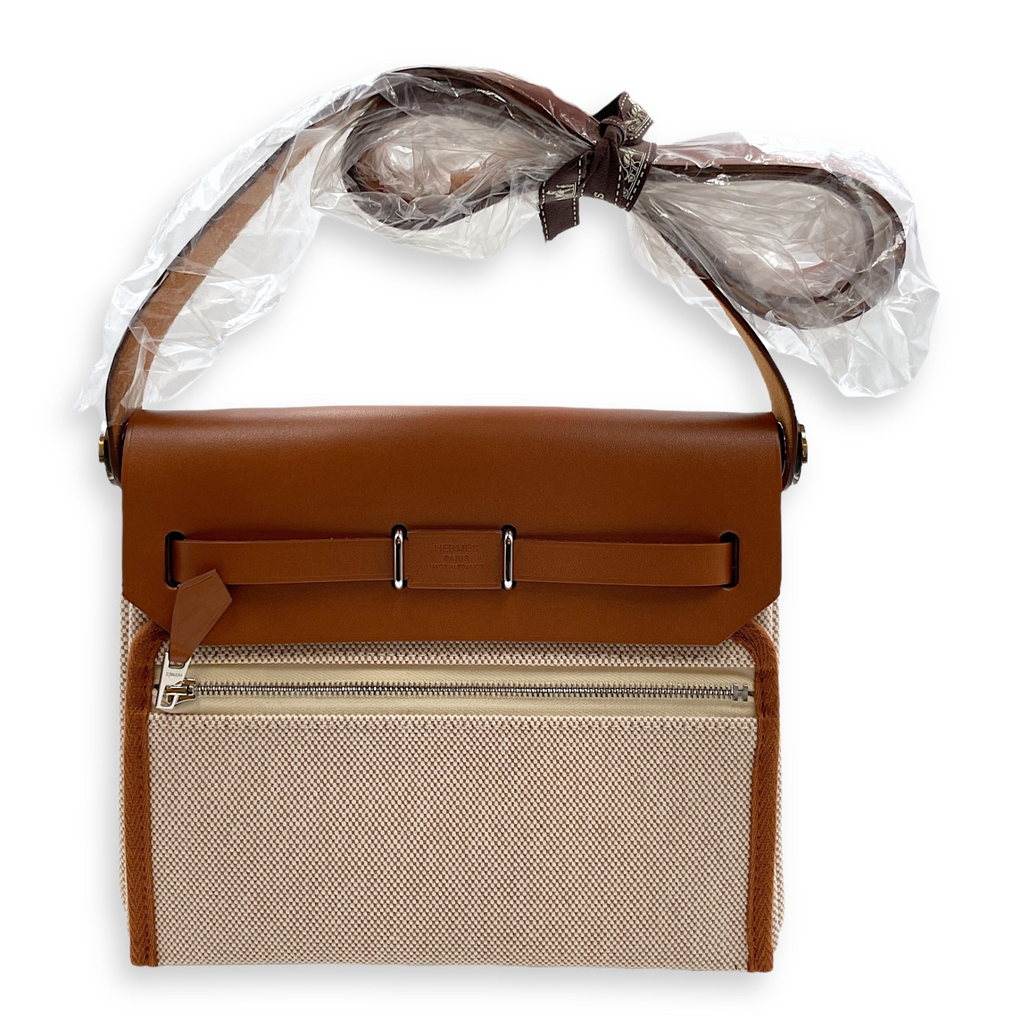 Herbag 20 Ecru/Fauve in Canvas, Palladium hardware