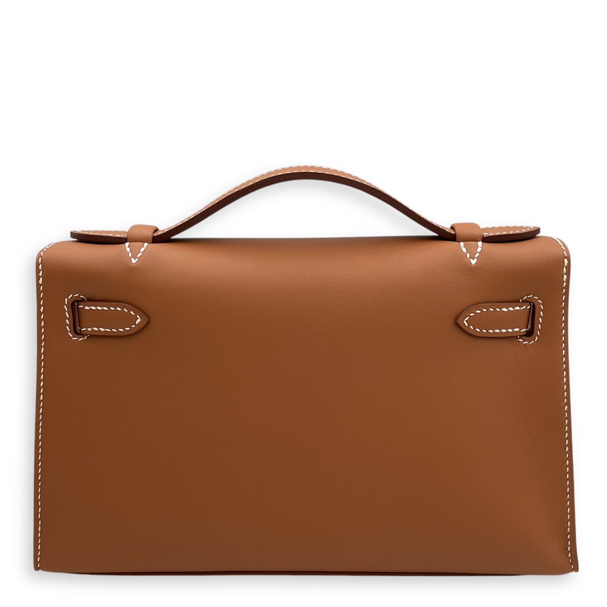 Kelly Pochette Gold in Swift, Gold hardware