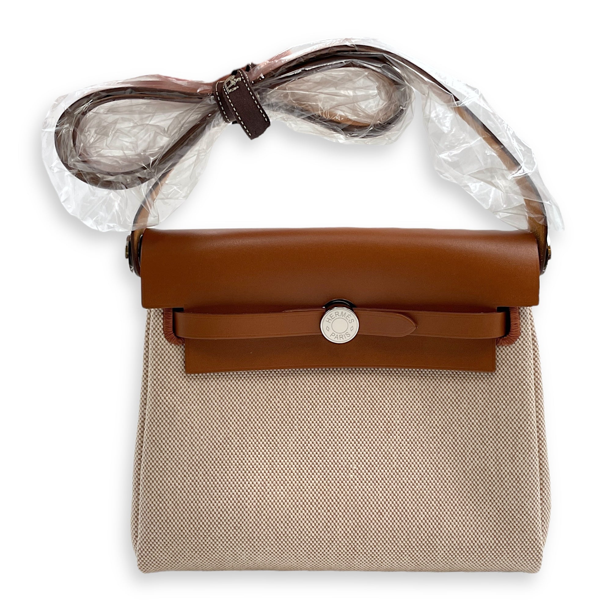 Herbag 20 Ecru/Fauve in Canvas, Palladium hardware