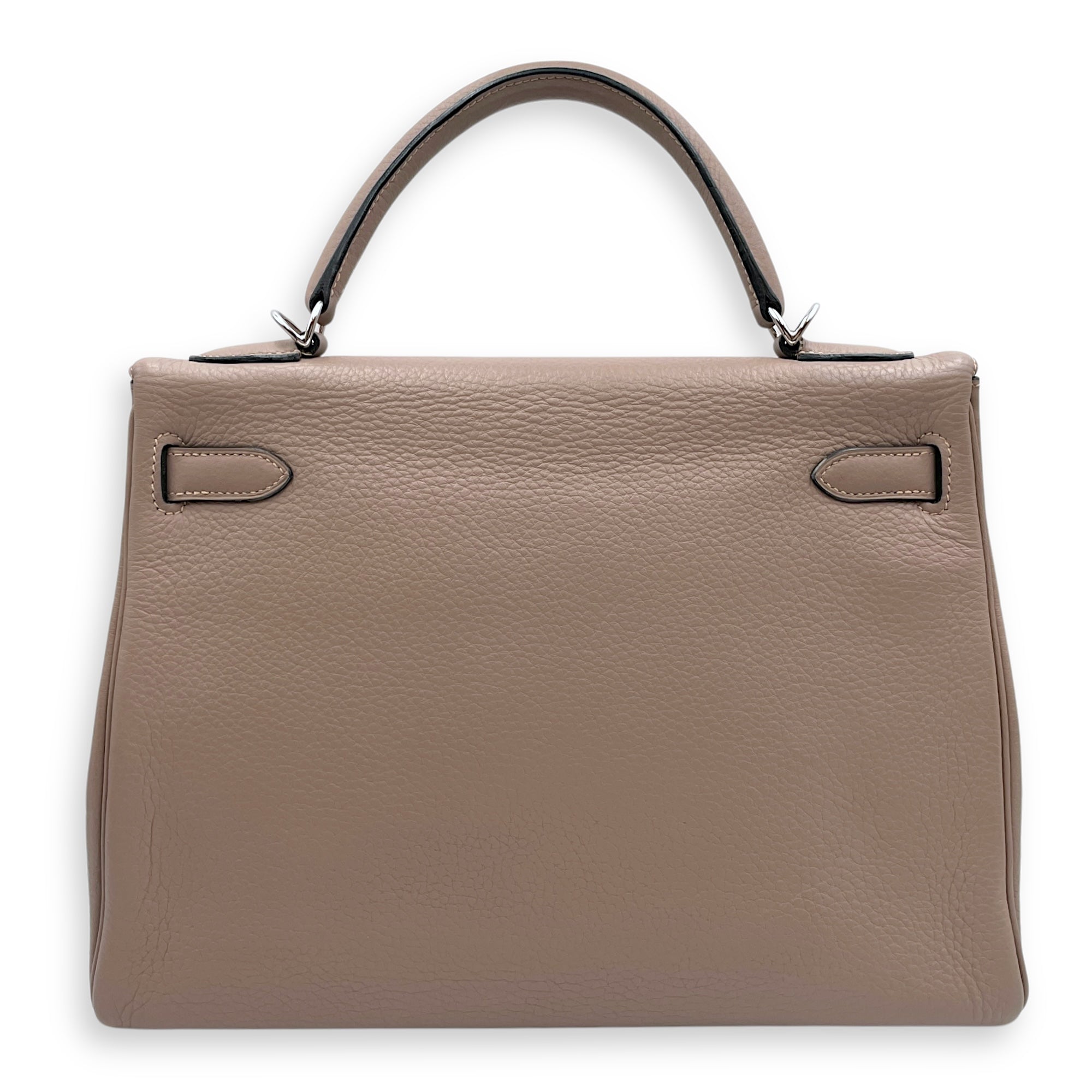Kelly 32 Gris Tourterelle in Clemence, Palladium hardware