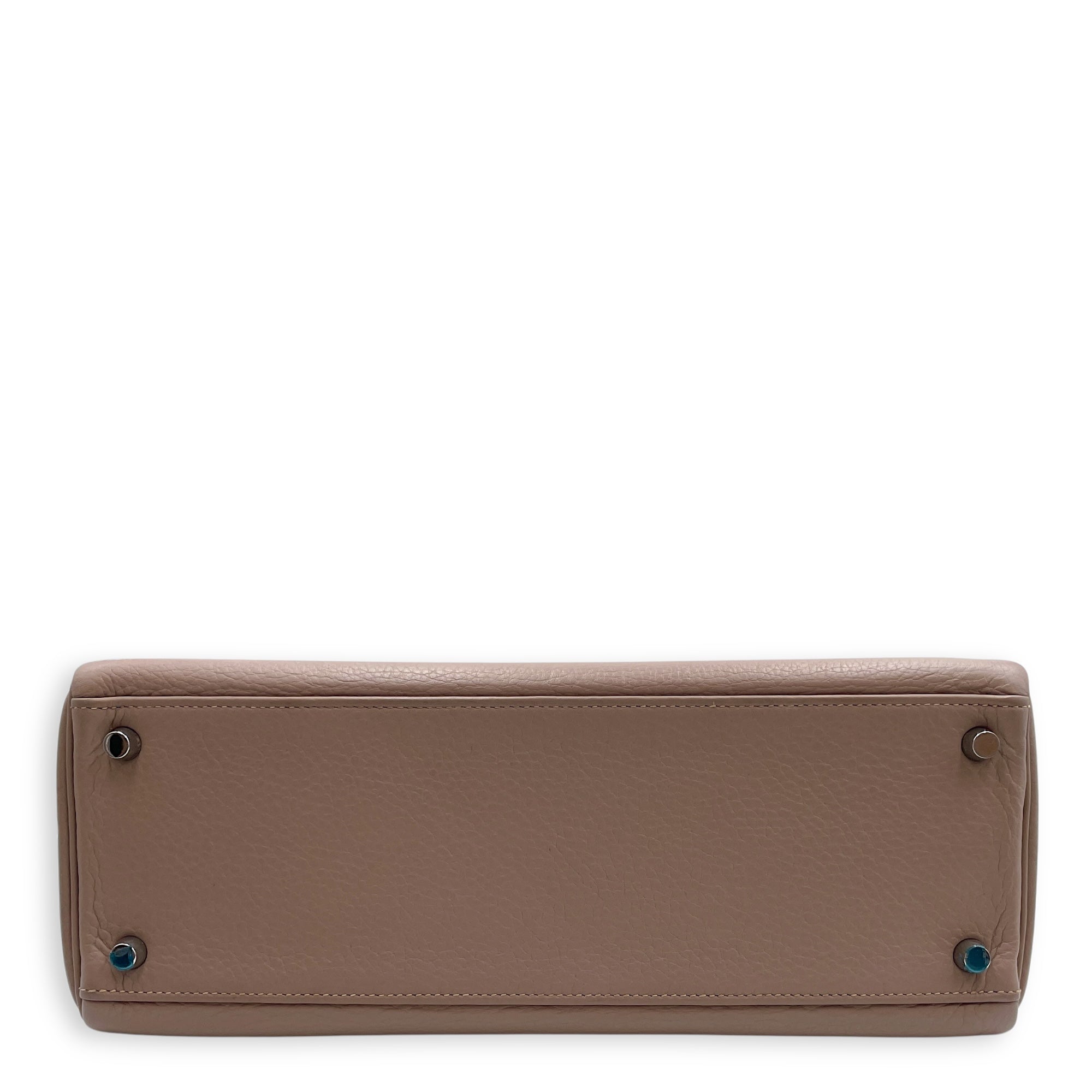 Kelly 32 Gris Tourterelle in Clemence, Palladium hardware