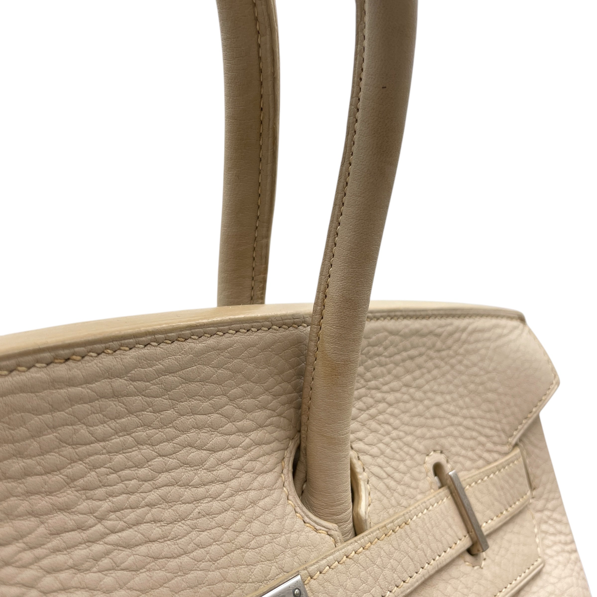 Birkin 35 Gris Perle in Clemence, Palladium hardware
