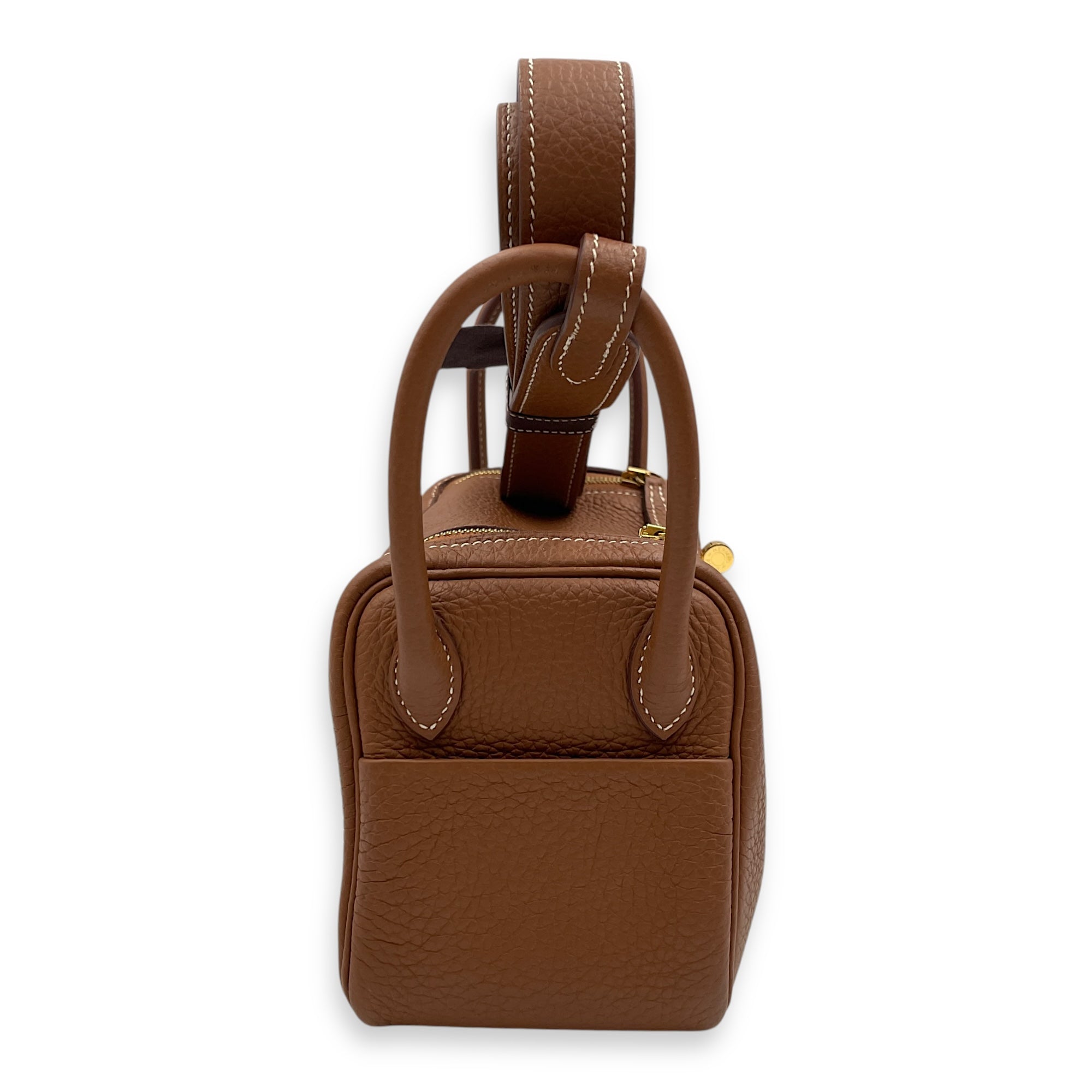 Lindy Mini Gold in Clemence, Gold hardware