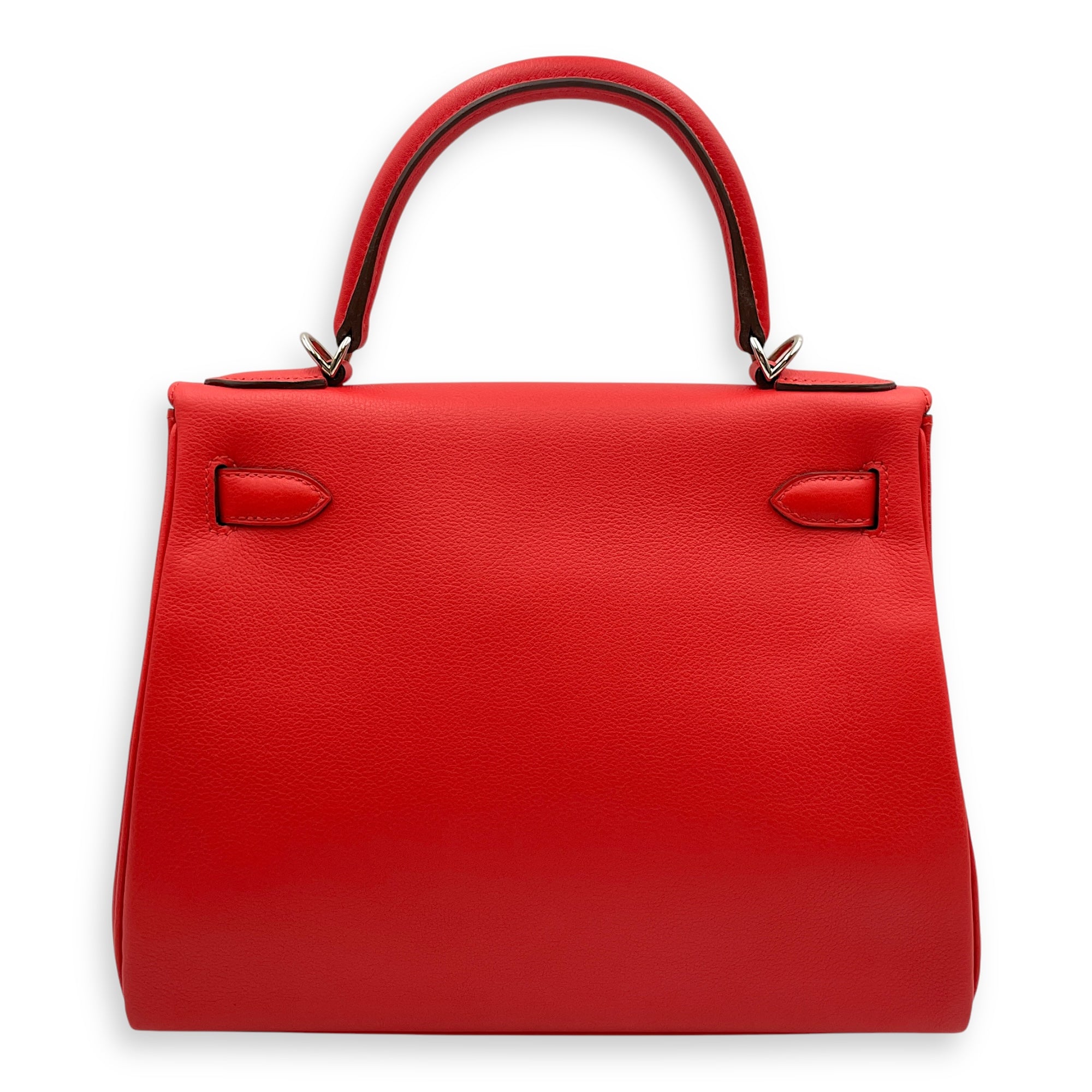 Kelly 28 Rouge Tomate in Evercolor, Palladium hardware