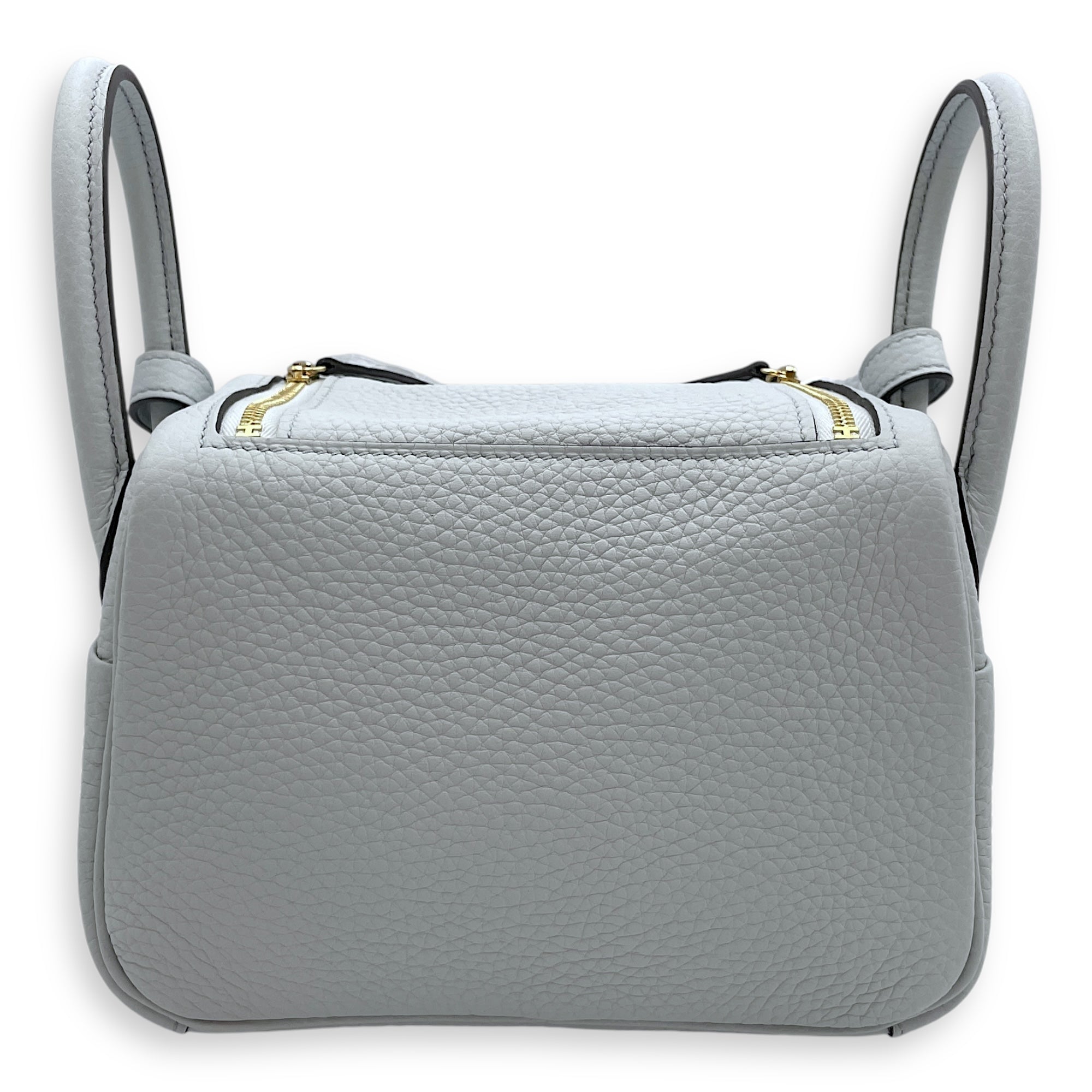 Lindy Mini Blue Pale in Clemence, Gold hardware