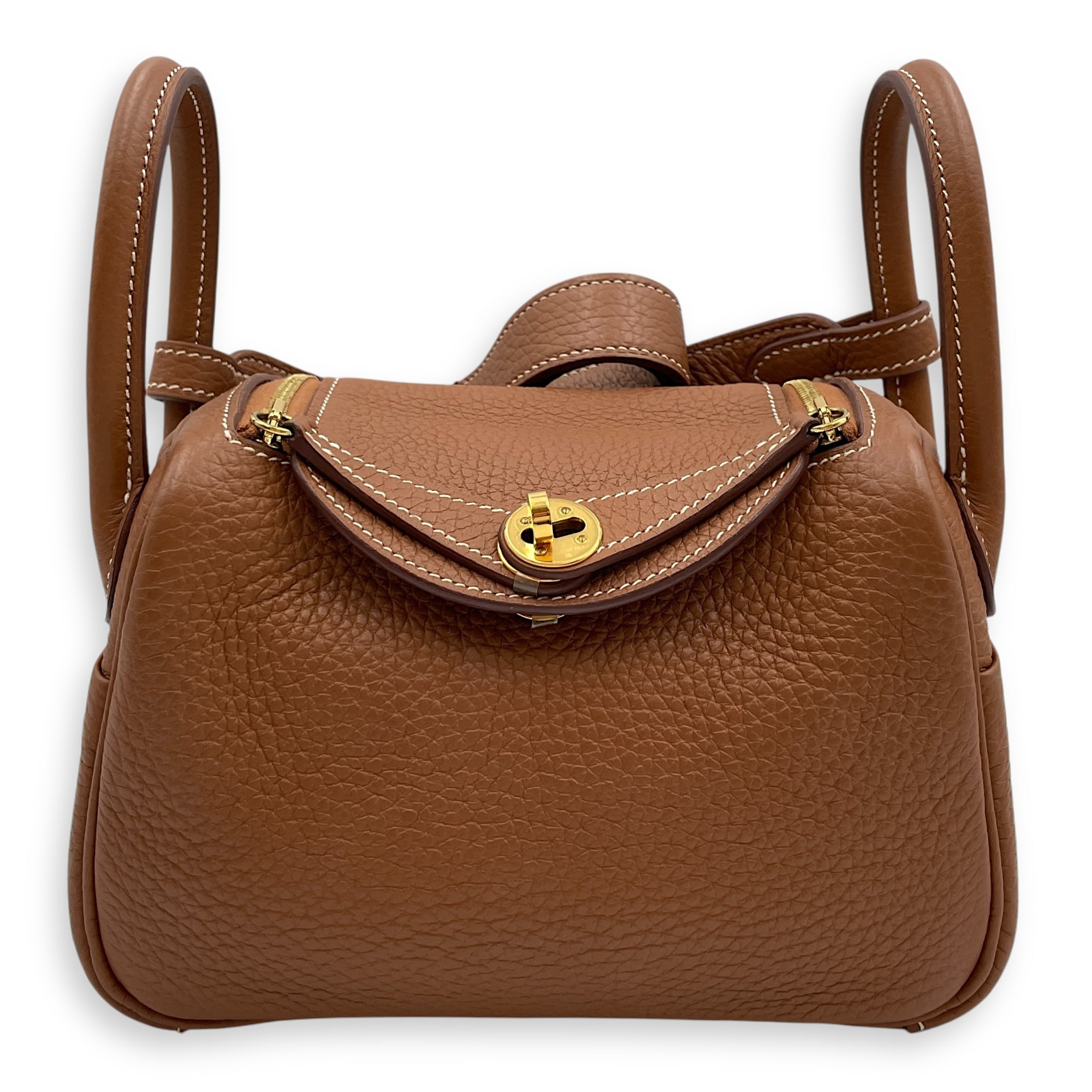 Lindy Mini Gold in Clemence, Gold hardware