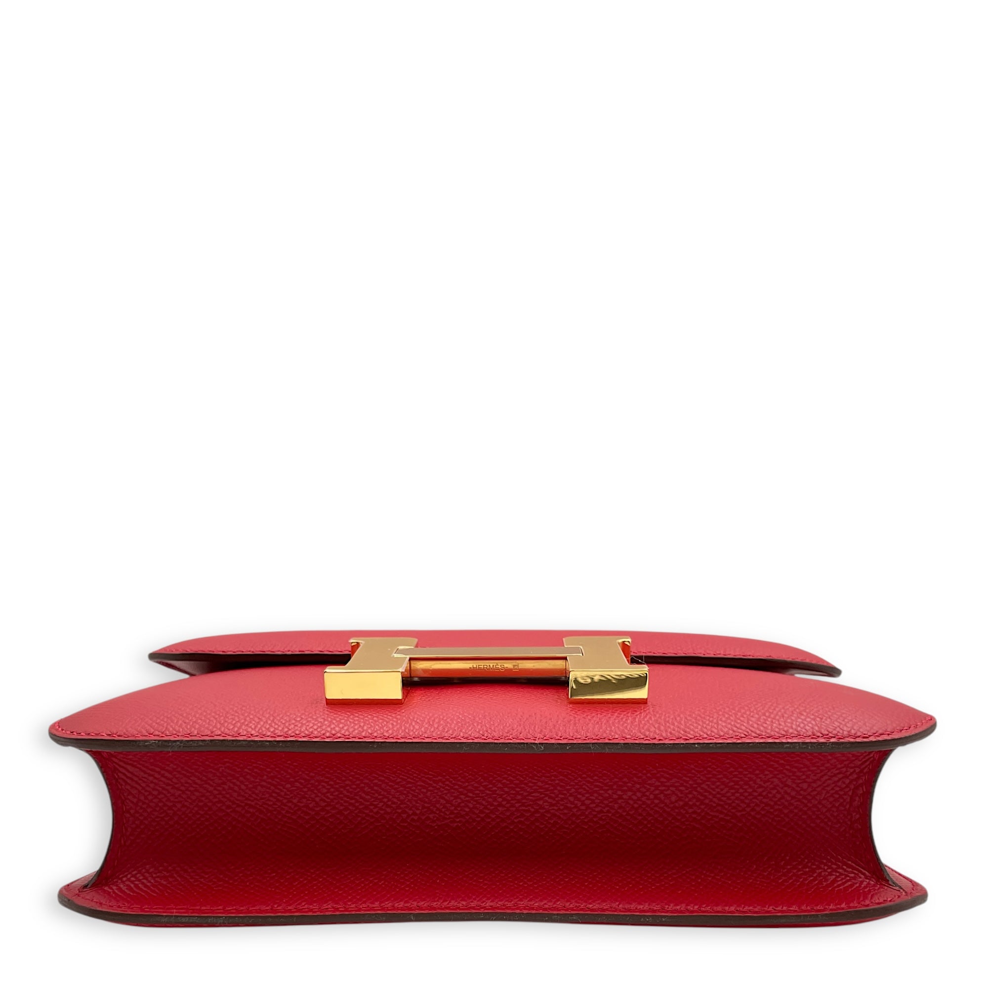 Constance 1 24 Rouge Casaque in Epsom, Gold hardware