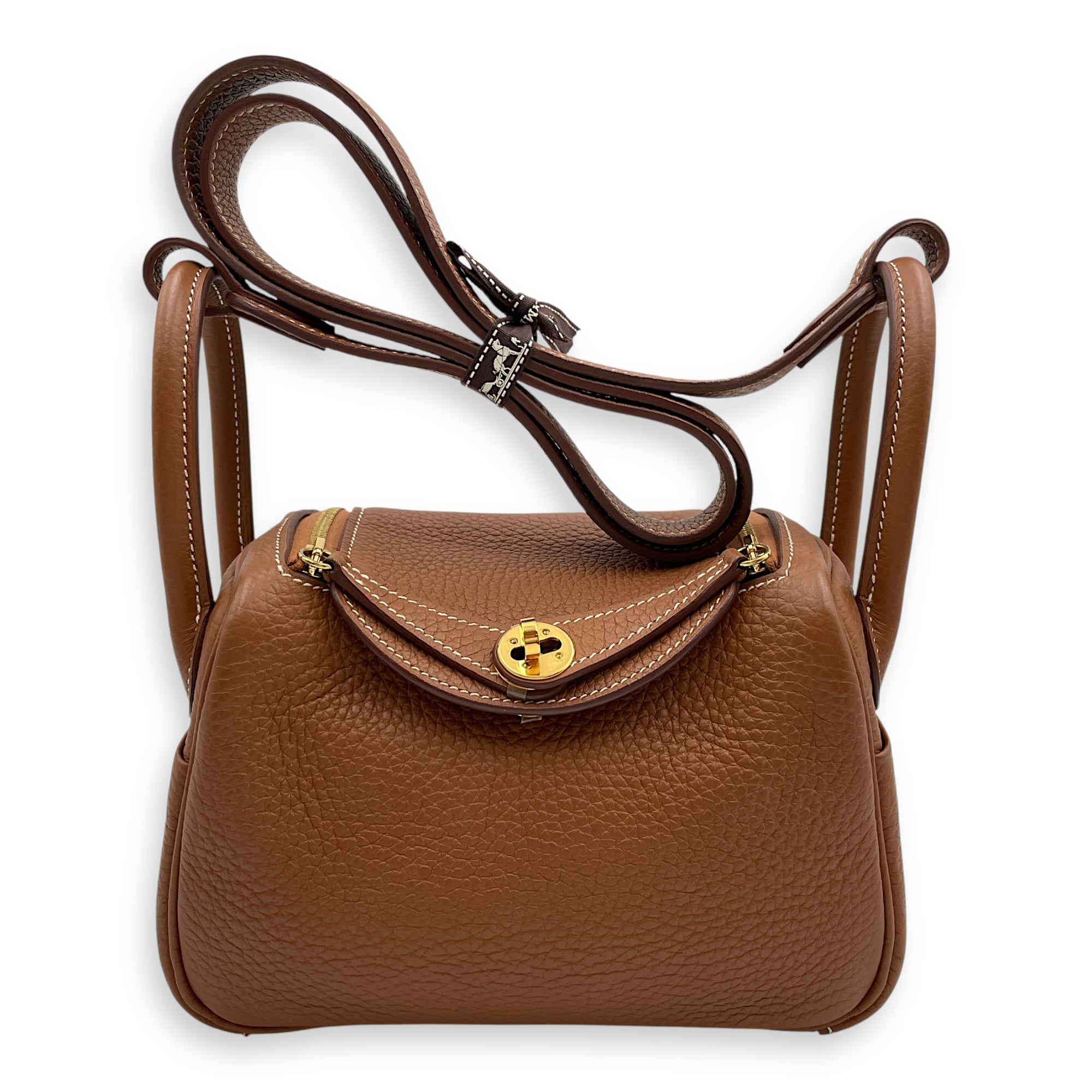Lindy Mini Gold in Clemence, Gold hardware