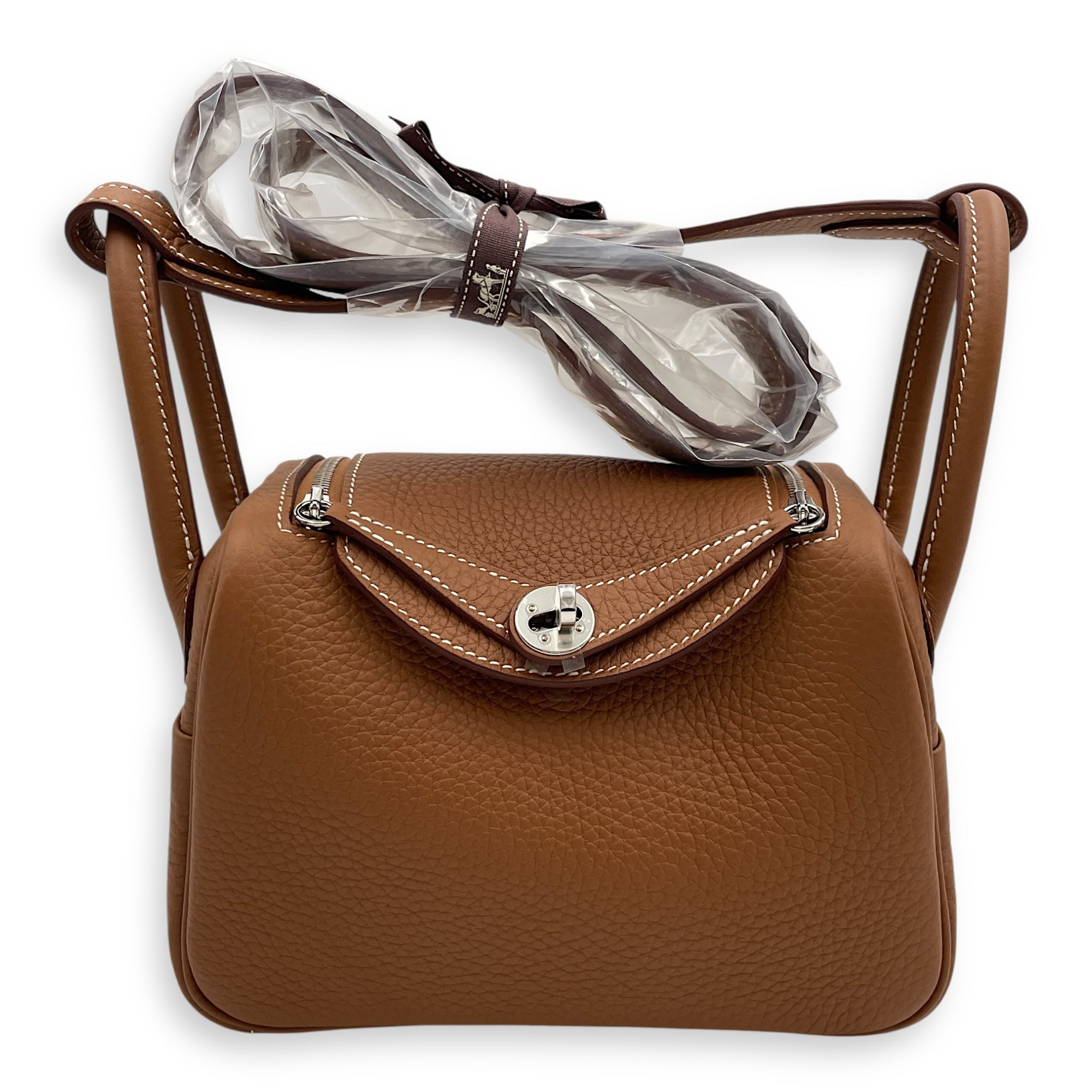 Lindy II Mini Gold in Clemence, Palladium hardware