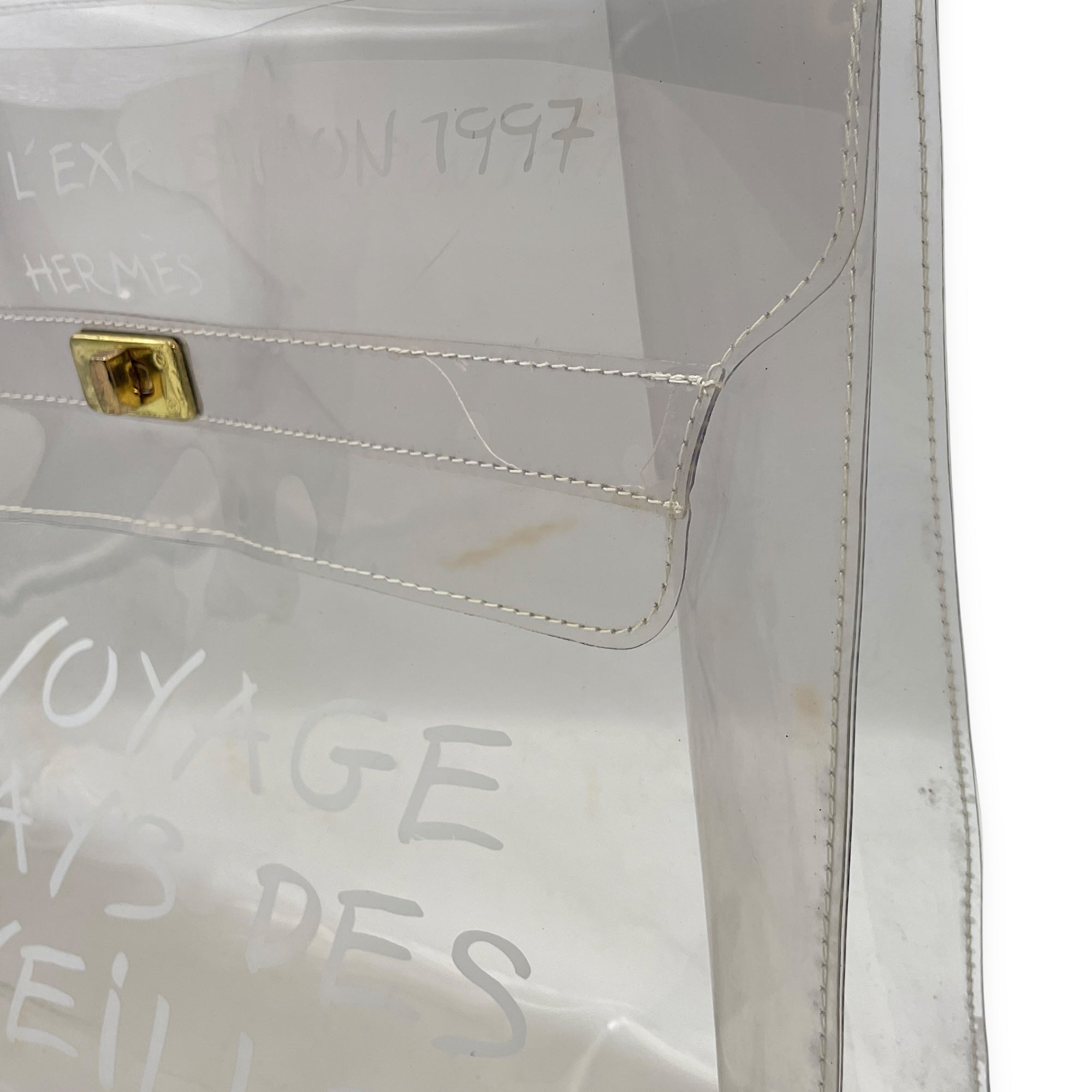 Kelly 40 in Vinyl, Gold hardware