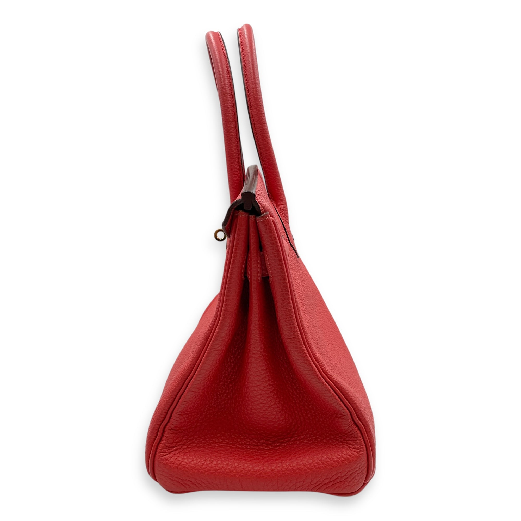 Birkin 30 Rouge Pivoine in Togo, Gold hardware