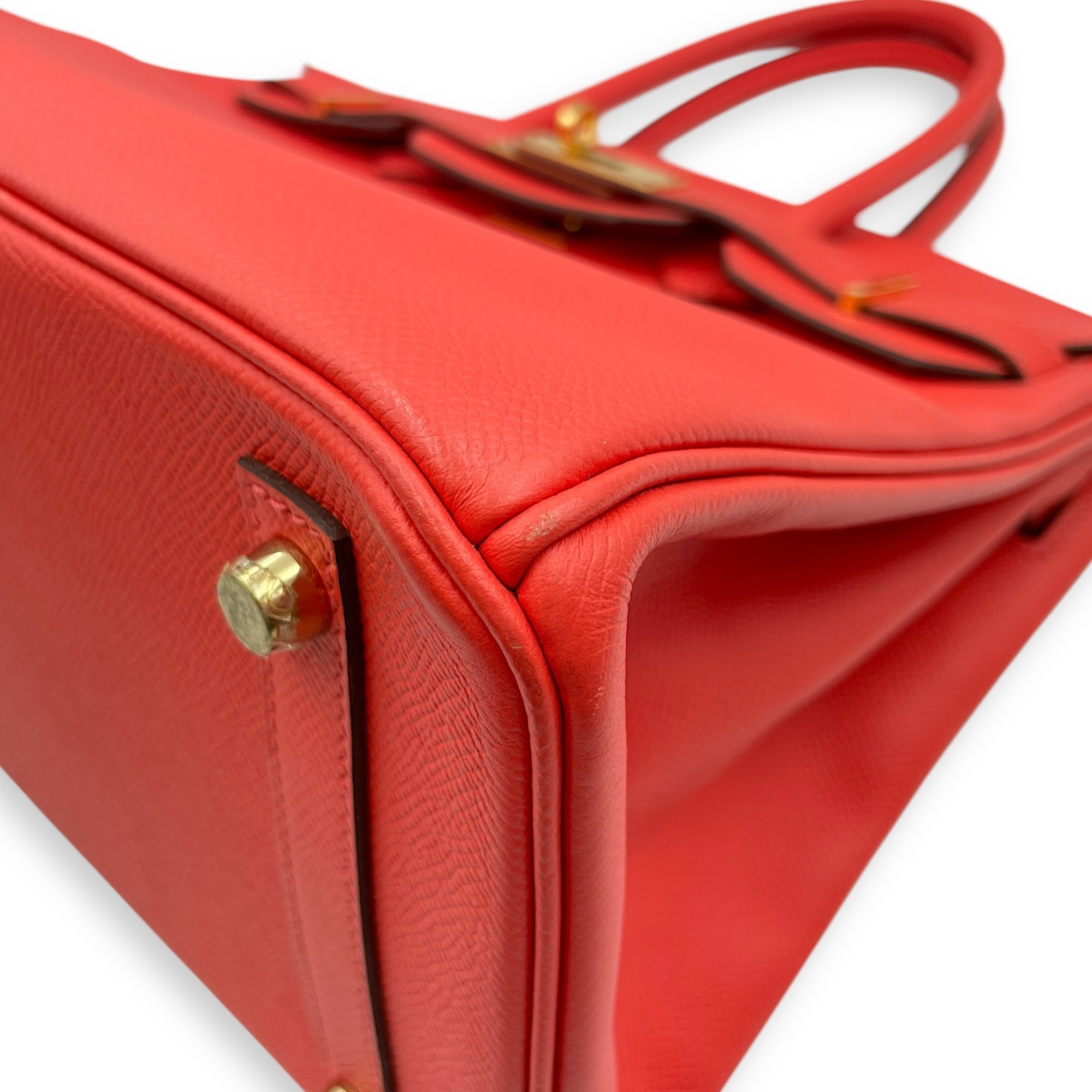 Birkin 30 Rose Jaipur in Epsom, Gold hardware