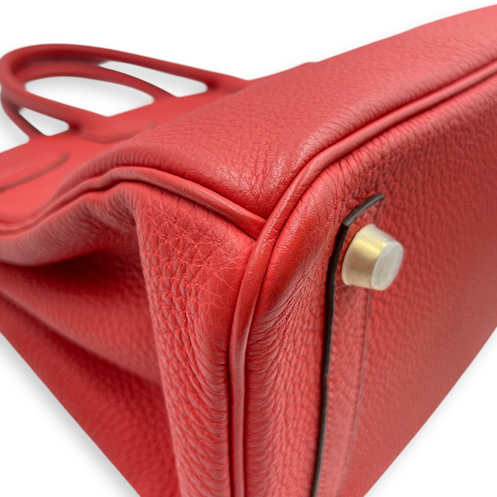 Birkin 30 Rouge Pivoine in Togo, Gold hardware