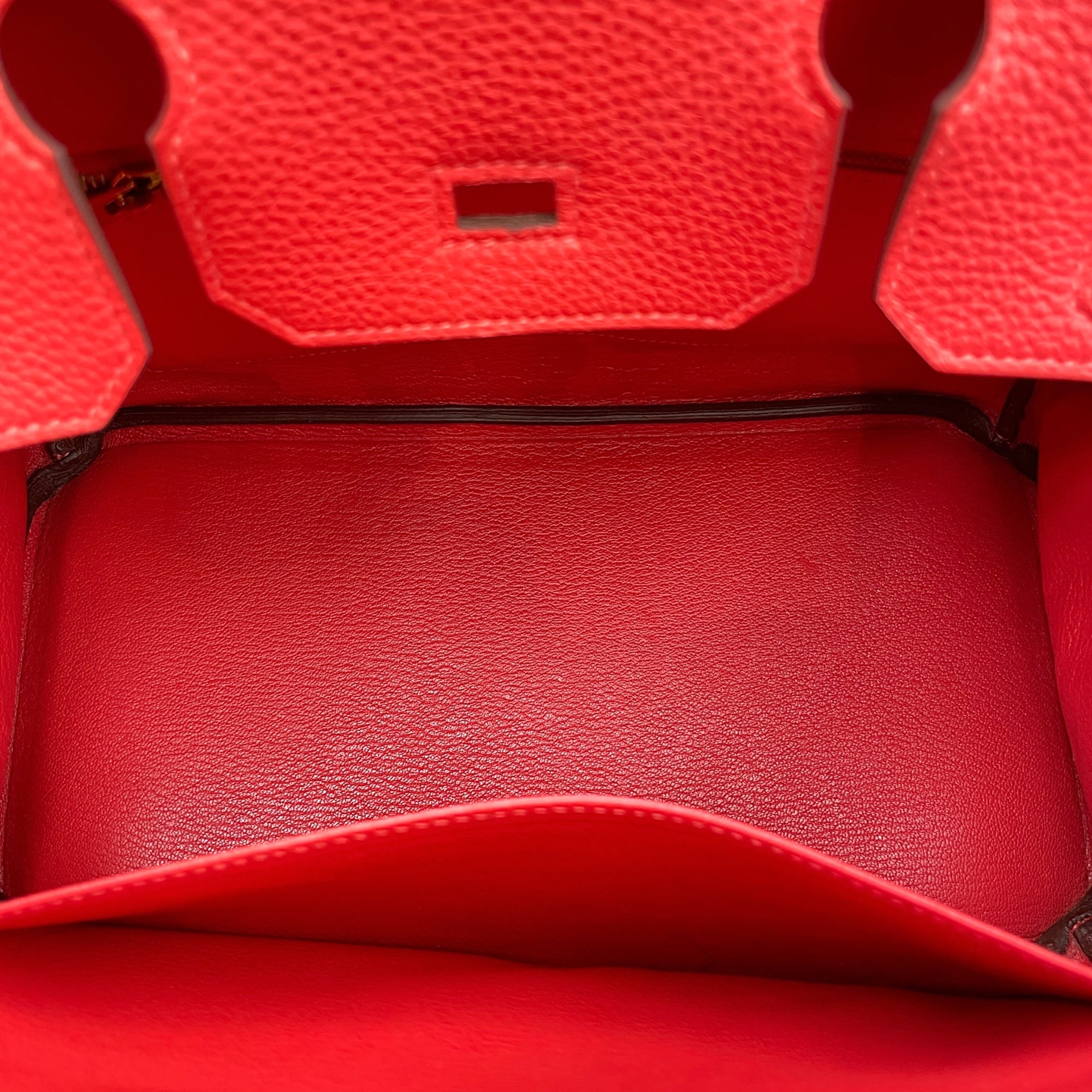Birkin 30 Rouge Pivoine in Togo, Gold hardware