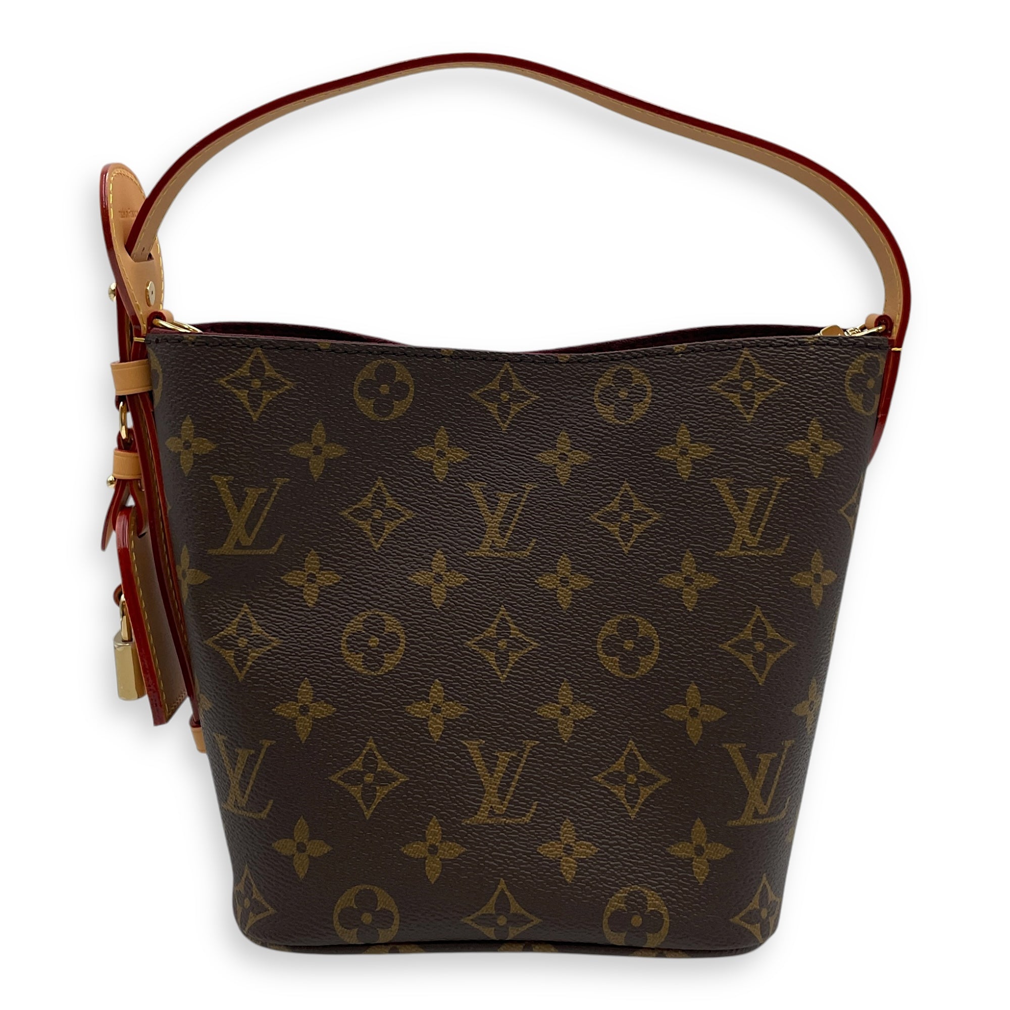 LV all in BB 18 Brown Monogram Shoulder Bag in Coated Canvas, Gold hardware