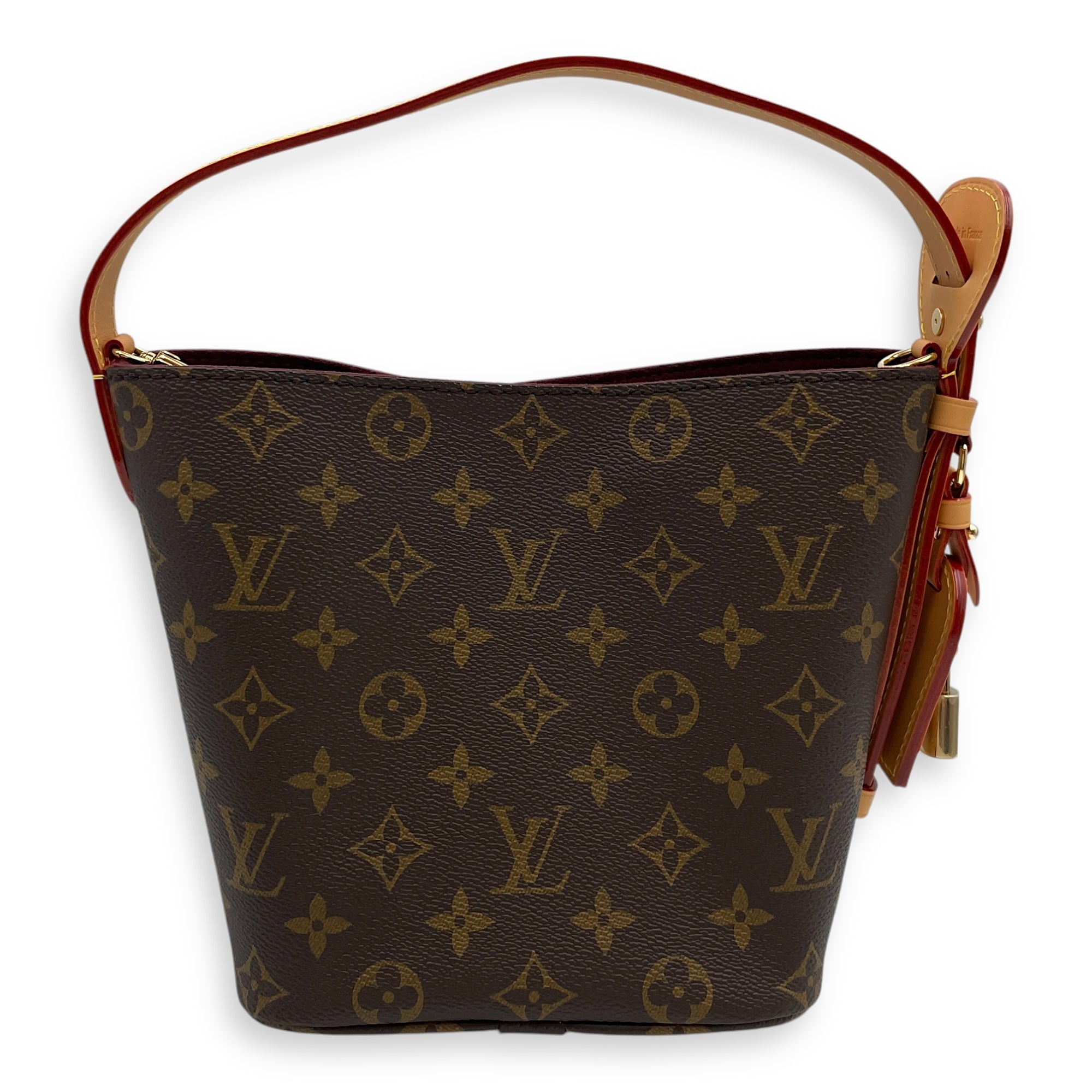 LV all in BB 18 Brown Monogram Shoulder Bag in Coated Canvas, Gold hardware