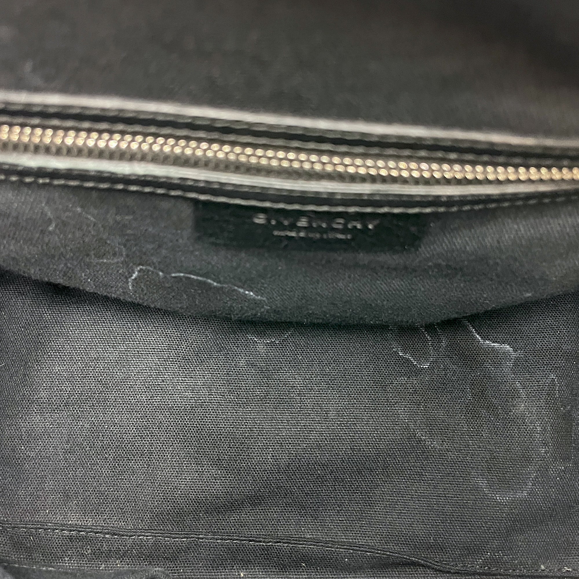 Antigona Small Black Top Handle Bag in Calfskin, Silver hardware