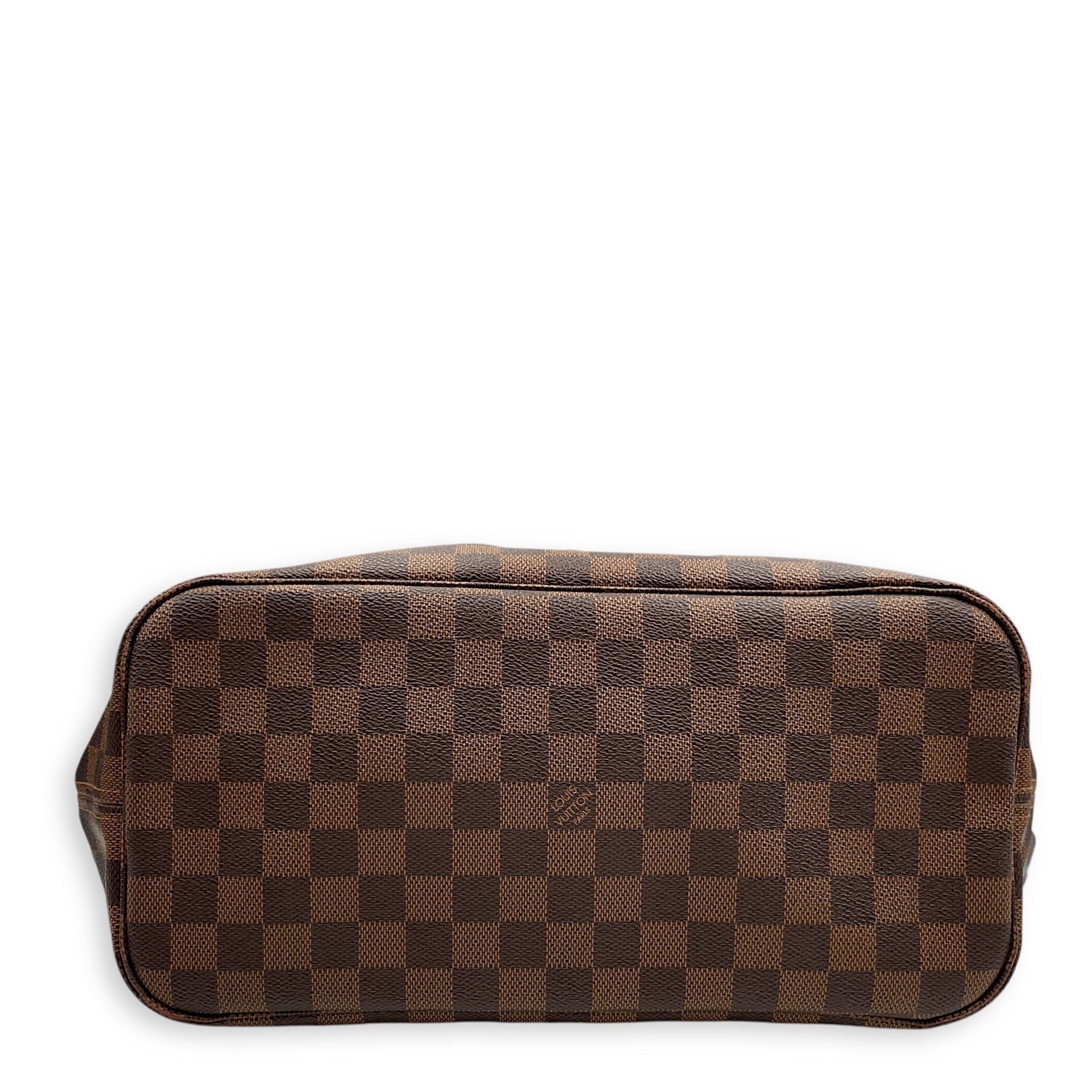 Neverfull Medium Brown Shoulder Bag in Coated Canvas, Gold hardware