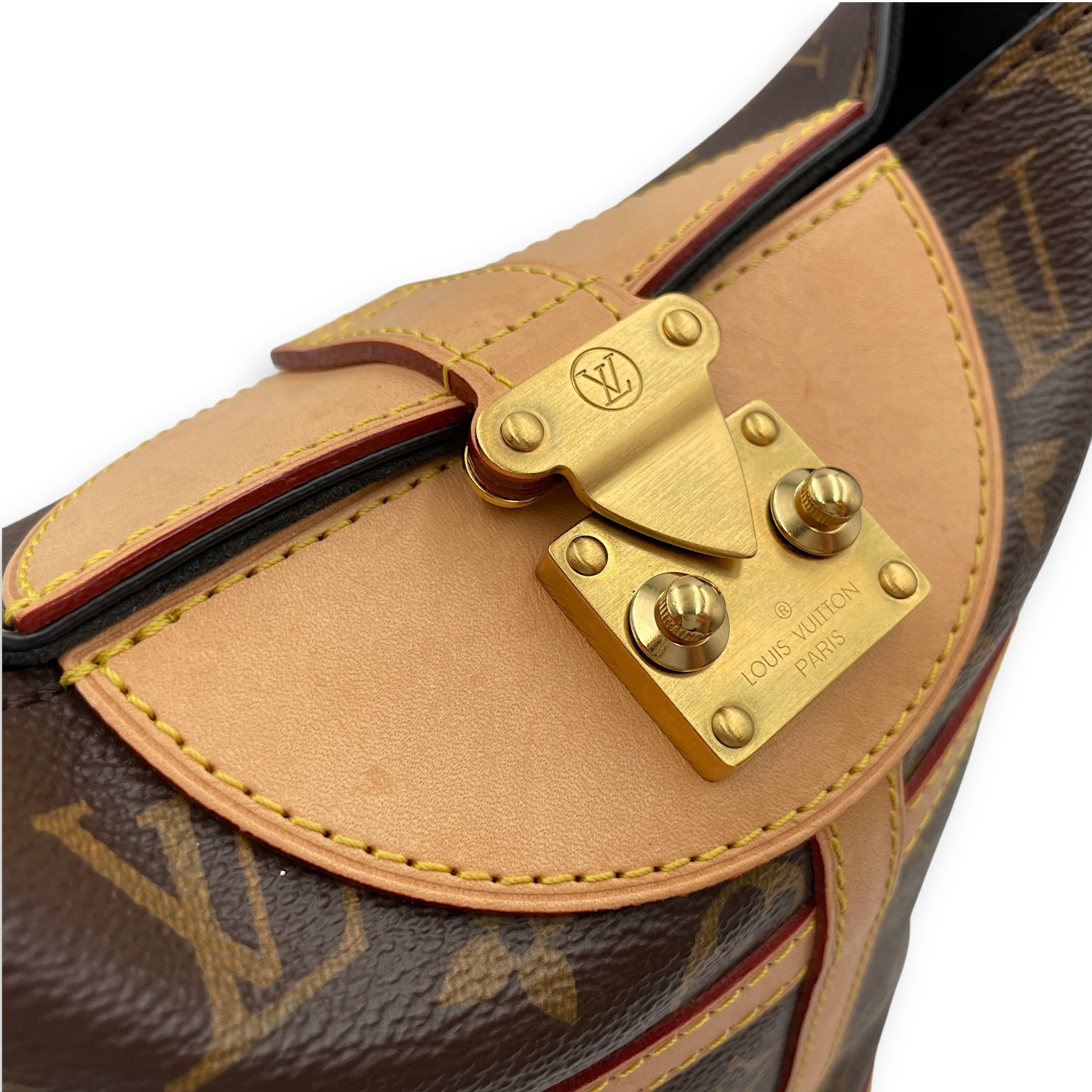 Monogram Brown Monongram Crossbody Bag in Coated Canvas, Gold hardware
