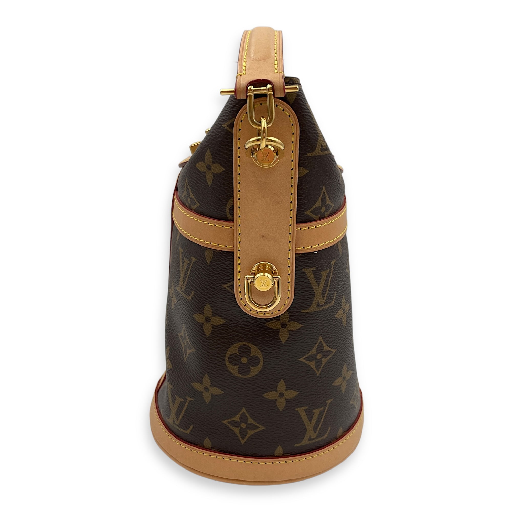 Monogram Brown Monongram Crossbody Bag in Coated Canvas, Gold hardware