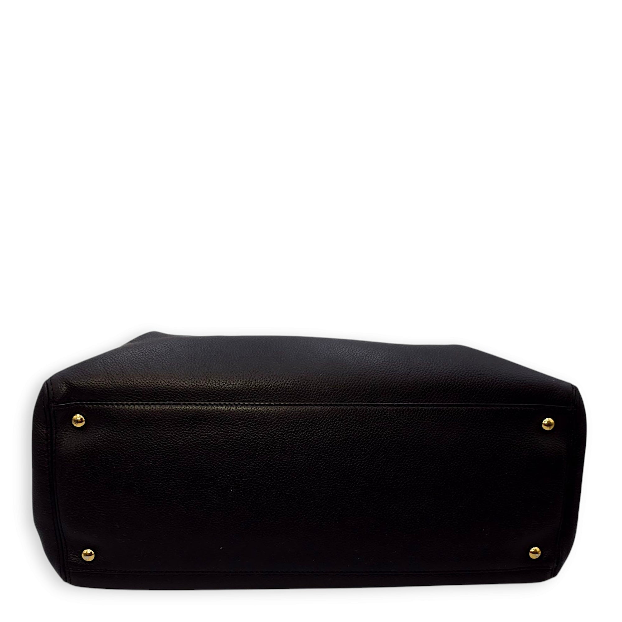 CC Executive Shopper Black Tote Bag in Calfskin, Gold hardware