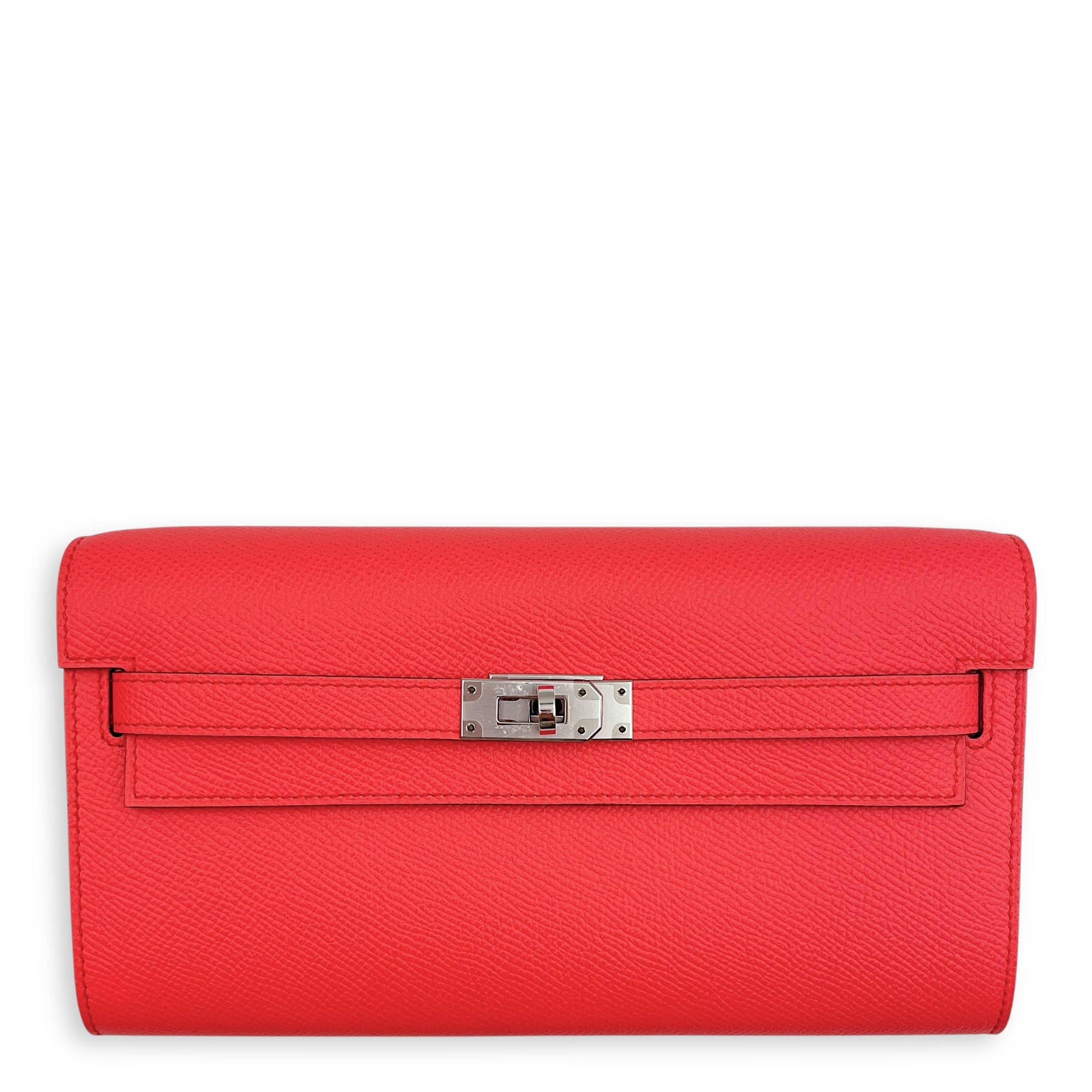 Kelly To Go Rose Texas Crossbody Bag in Epsom, Palladium hardware