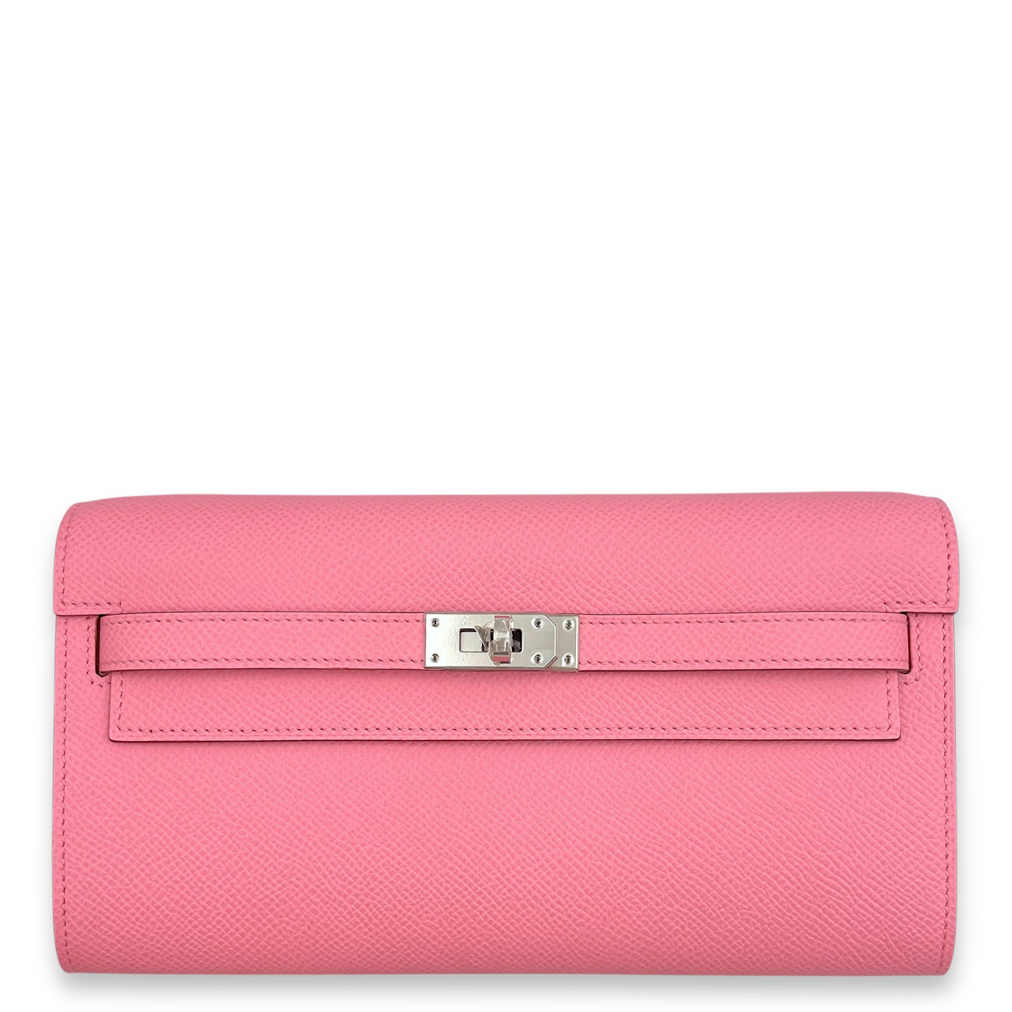 Kelly To Go Rose Confetti Crossbody Bag in Epsom, Palladium hardware