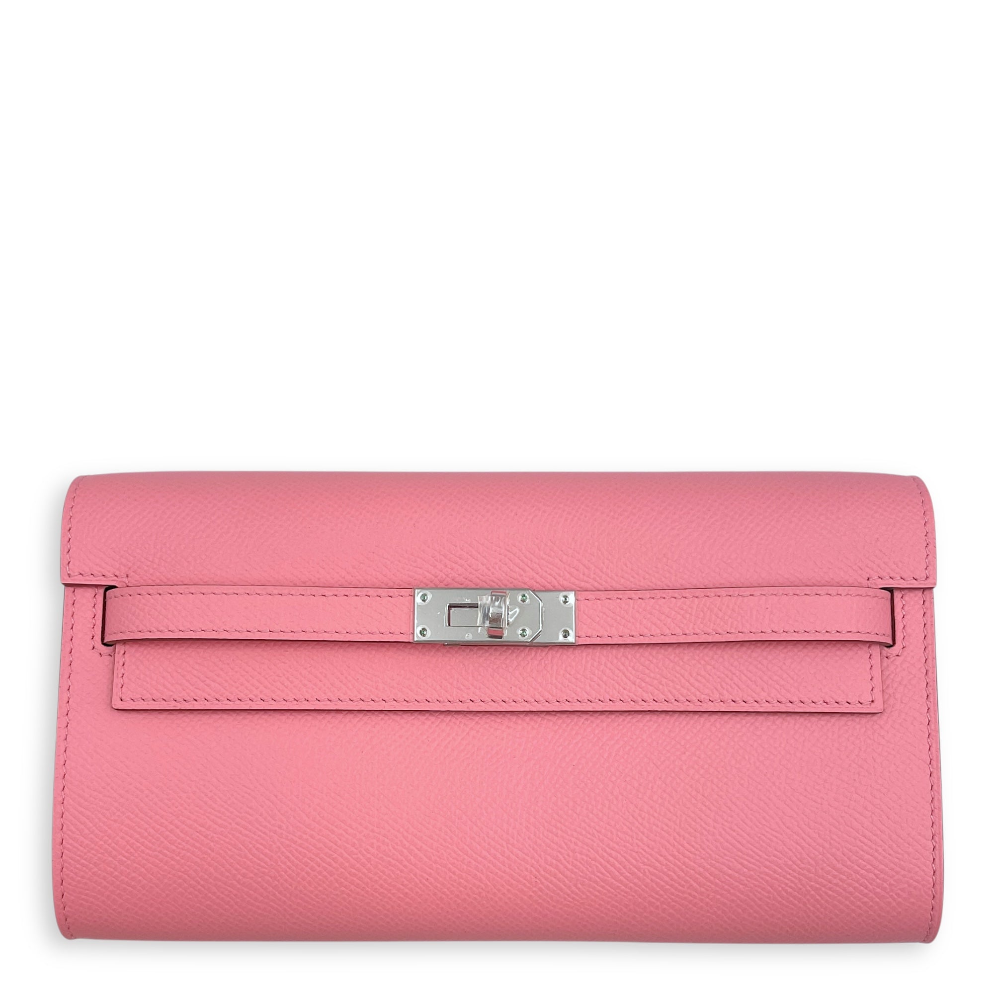 Kelly To Go Rose Confetti Crossbody Bag in Epsom, Palladium hardware