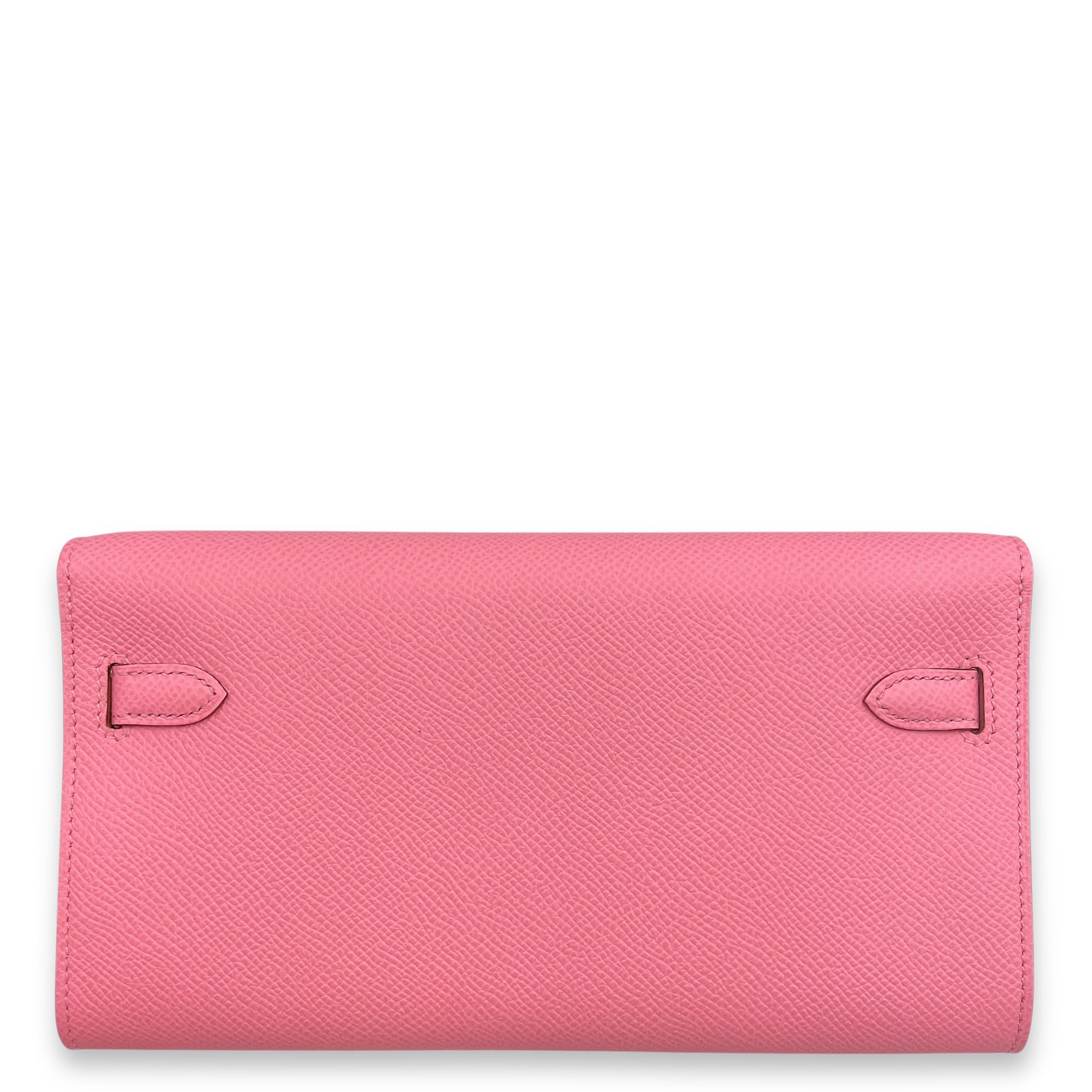 Kelly To Go Rose Confetti Crossbody Bag in Epsom, Palladium hardware