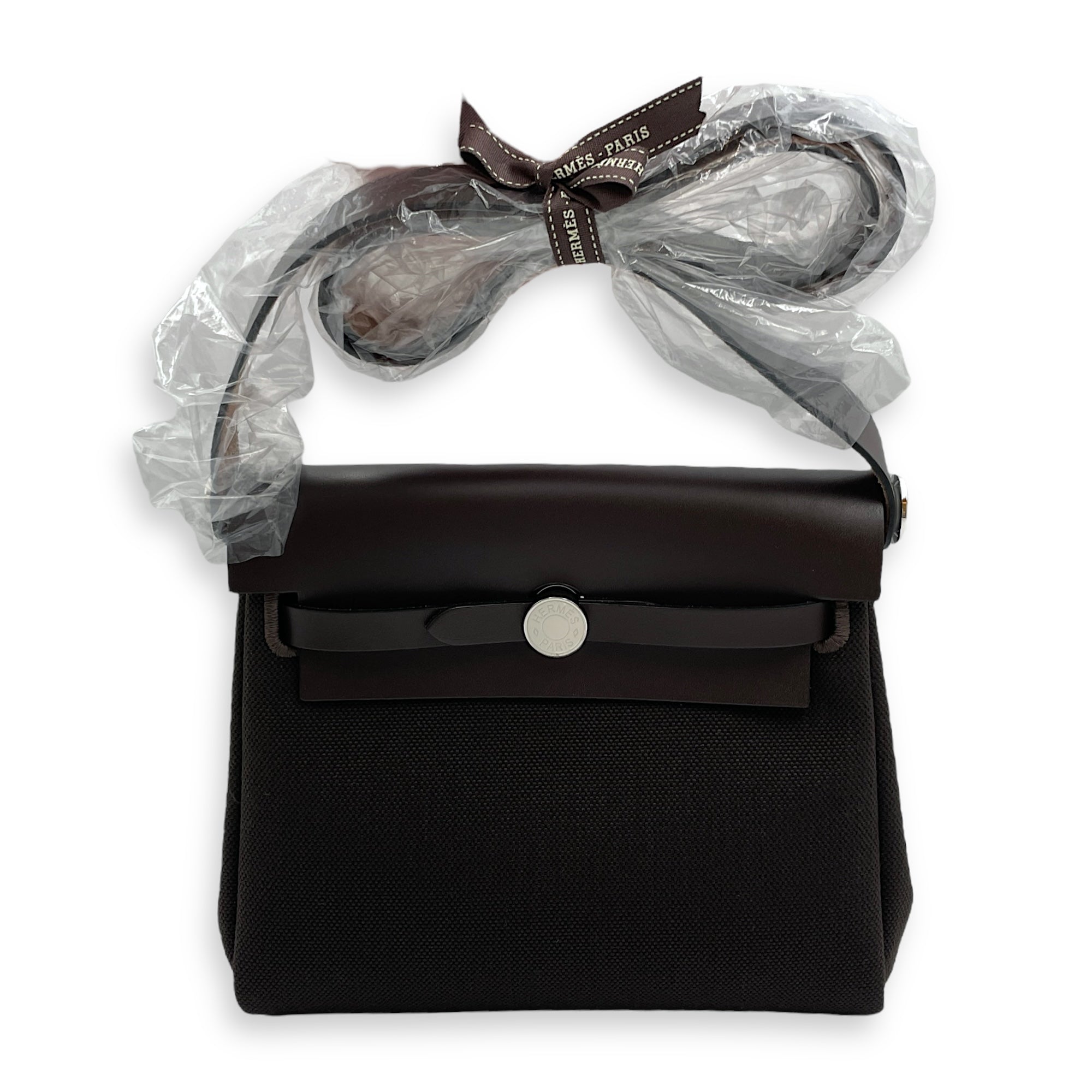 Herbag Mini Ebene in Vache Hunter/Toile, Palladium hardware