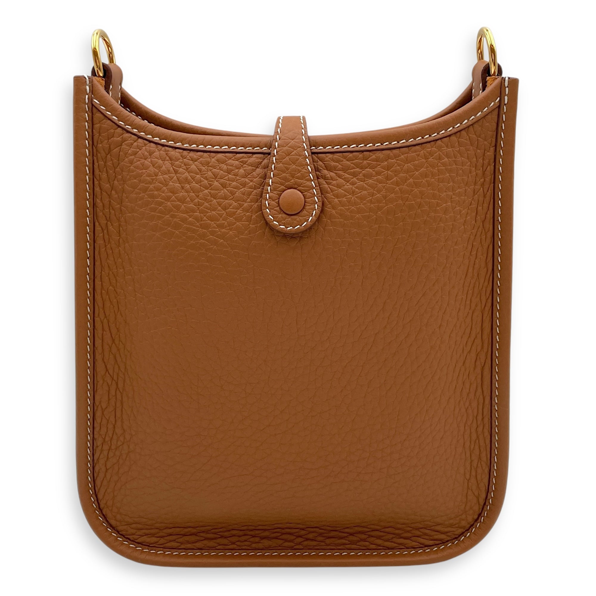 Evelyne Mini Gold in Clemence, Gold hardware