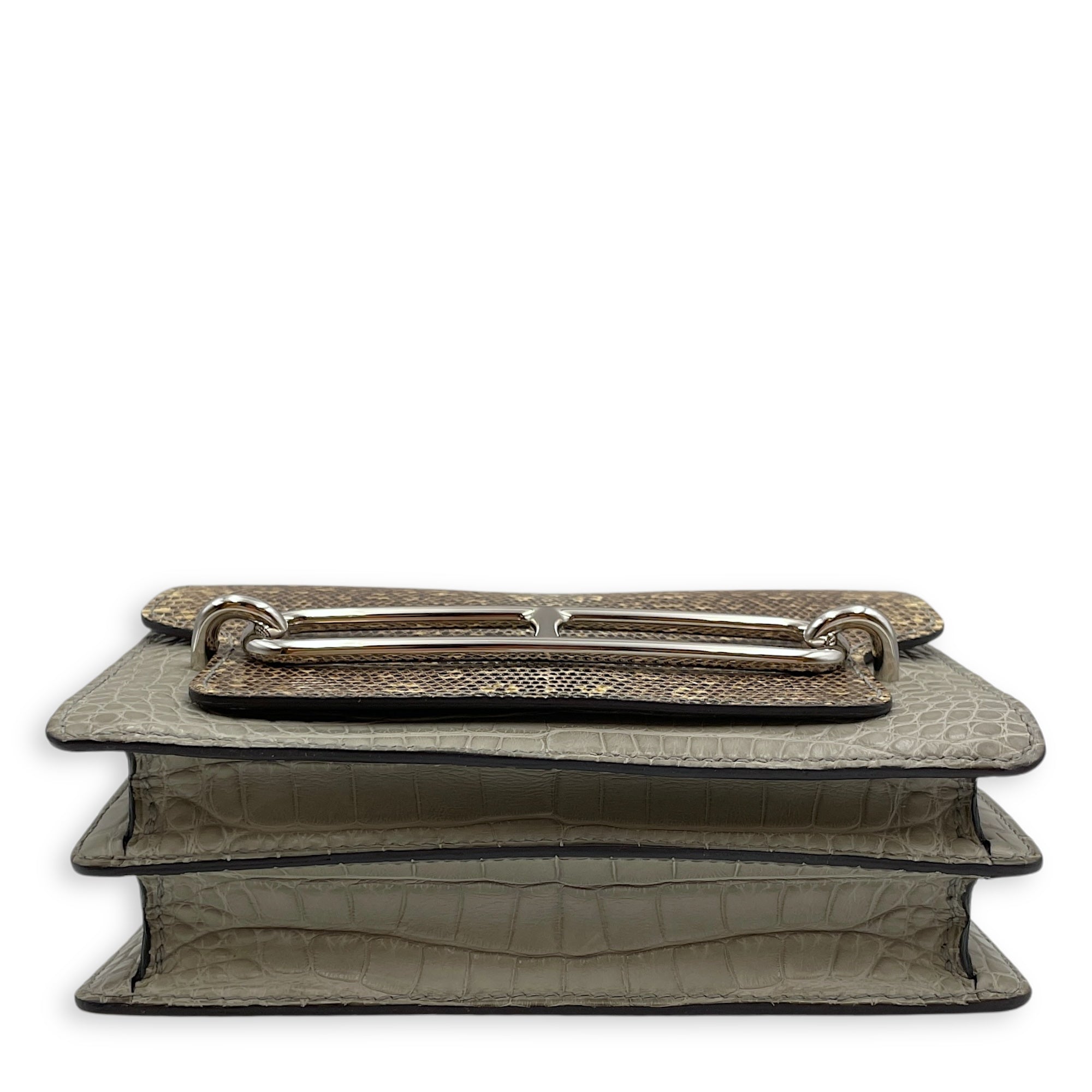 Roulis Touch Mini Ombre/Gris in Lizard/Matte Alligator, Palladium hardware
