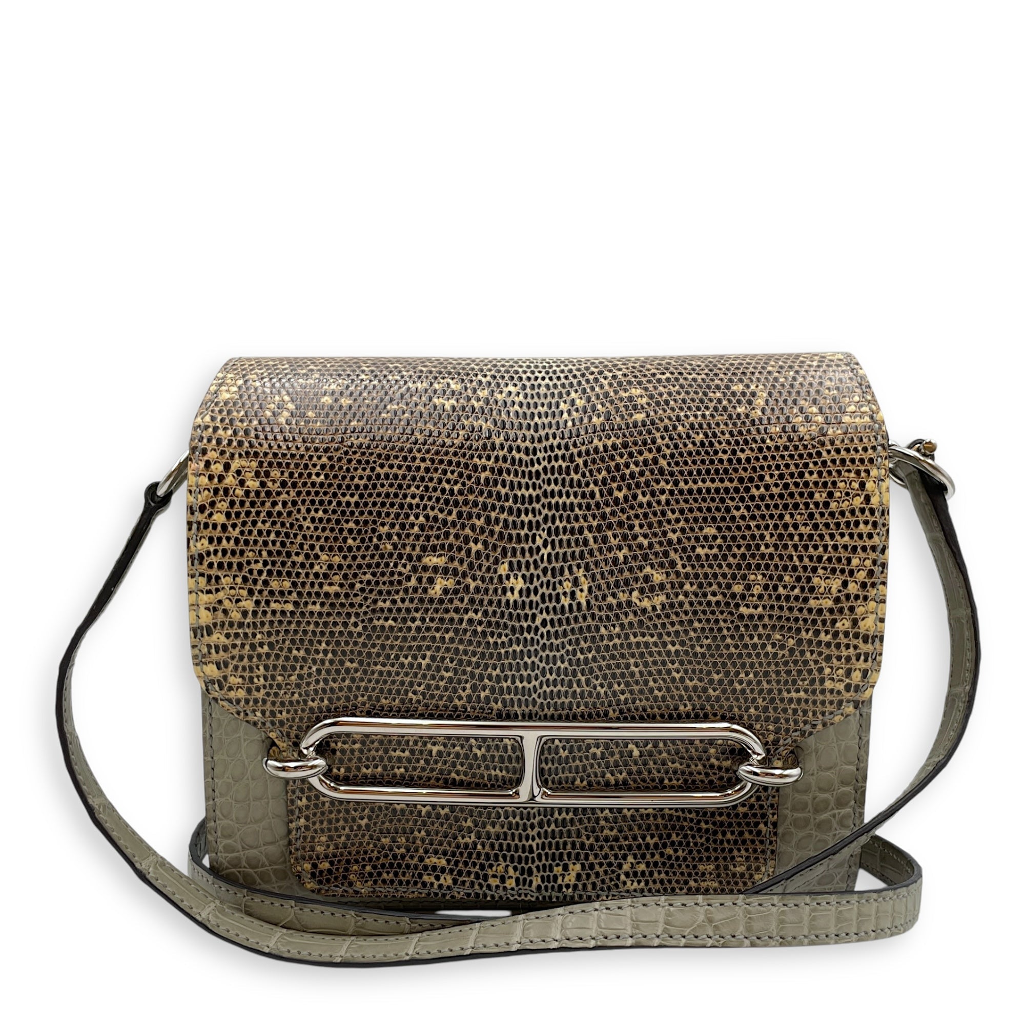 Roulis Touch Mini Ombre/Gris in Lizard/Matte Alligator, Palladium hardware
