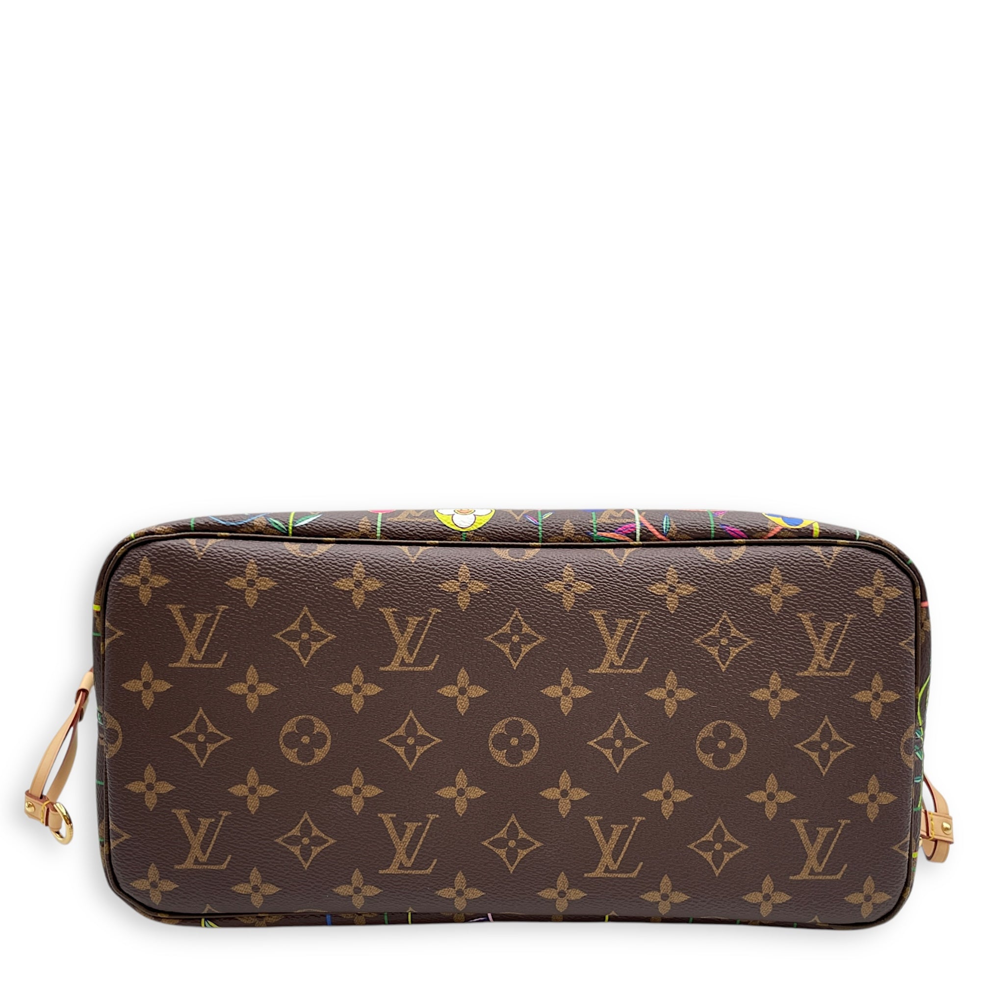Neverfull TM with Pouch MM Brown Monogram Shoulder Bag in Coated Canvas, Gold hardware