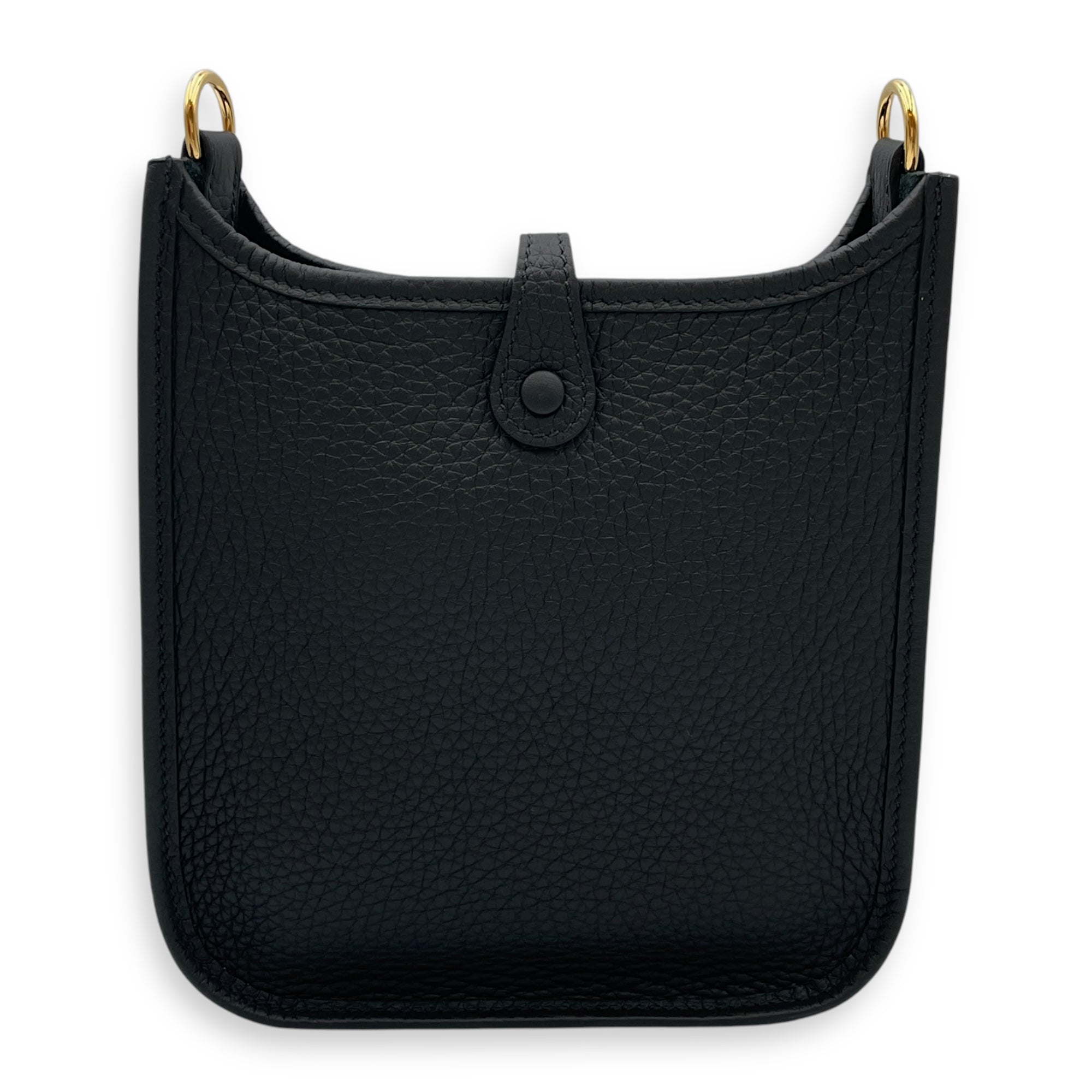 Evelyne Mini Black in Clemence, Gold hardware
