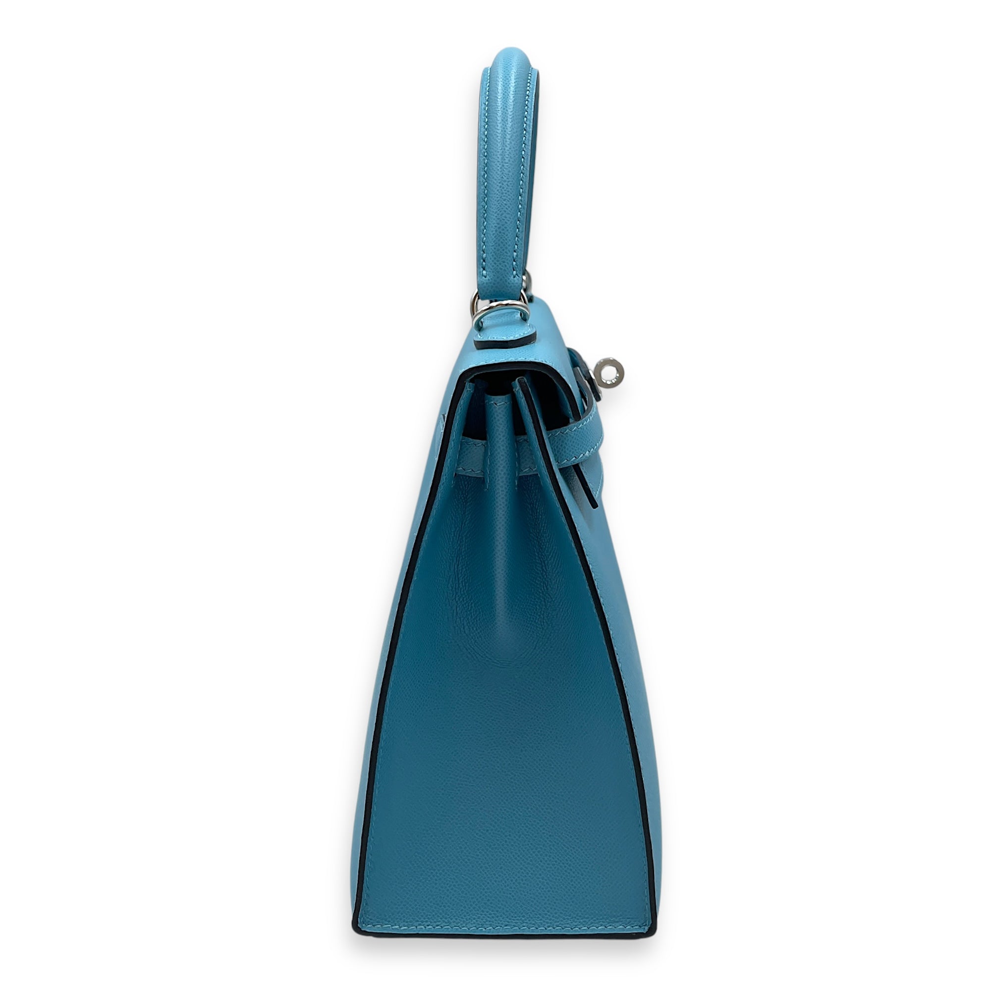 Sellier Kelly Verso 25 Blue Du Nord/ Cuivre in Madame, Palladium hardware