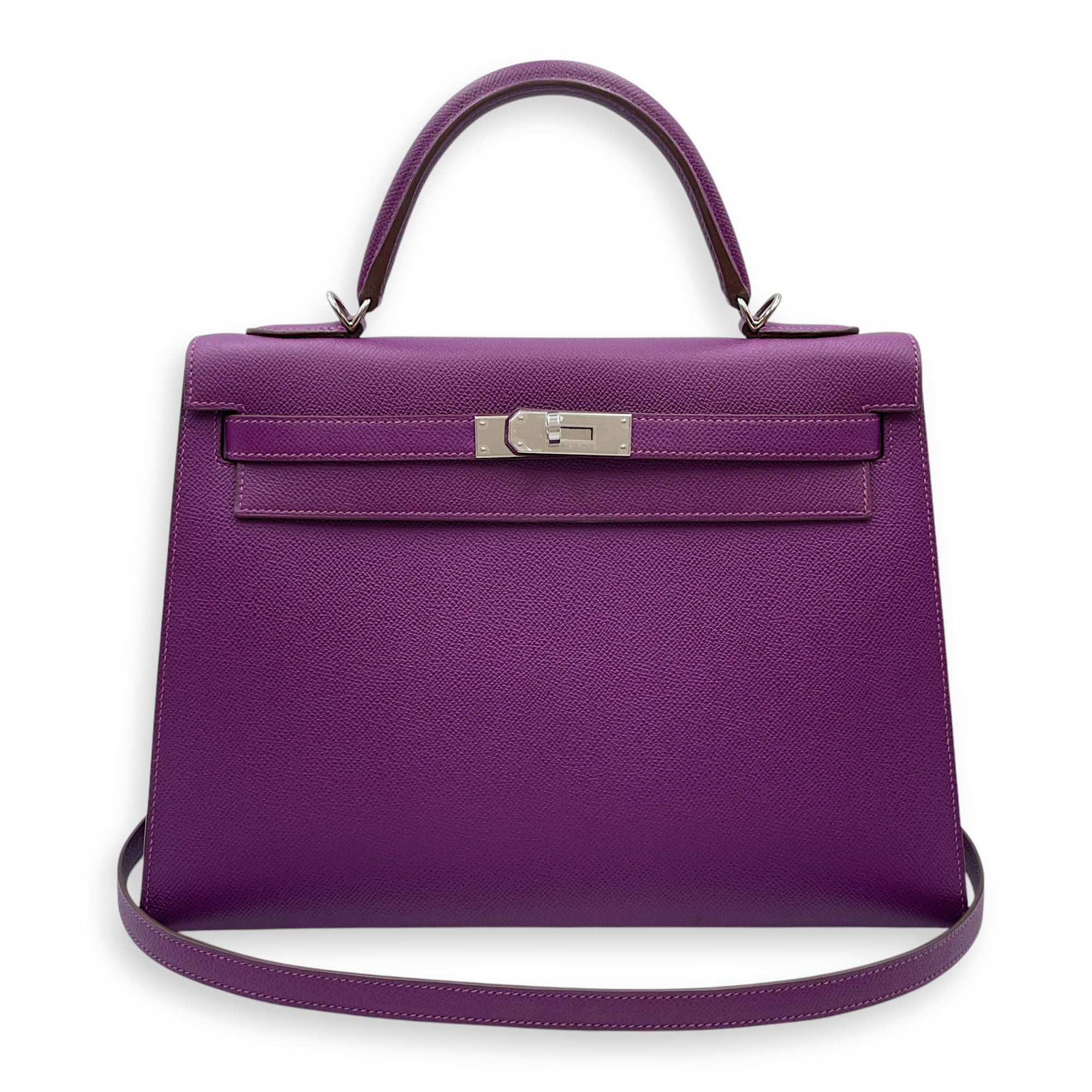 Sellier Kelly 32 Anemone in Epsom, Palladium hardware