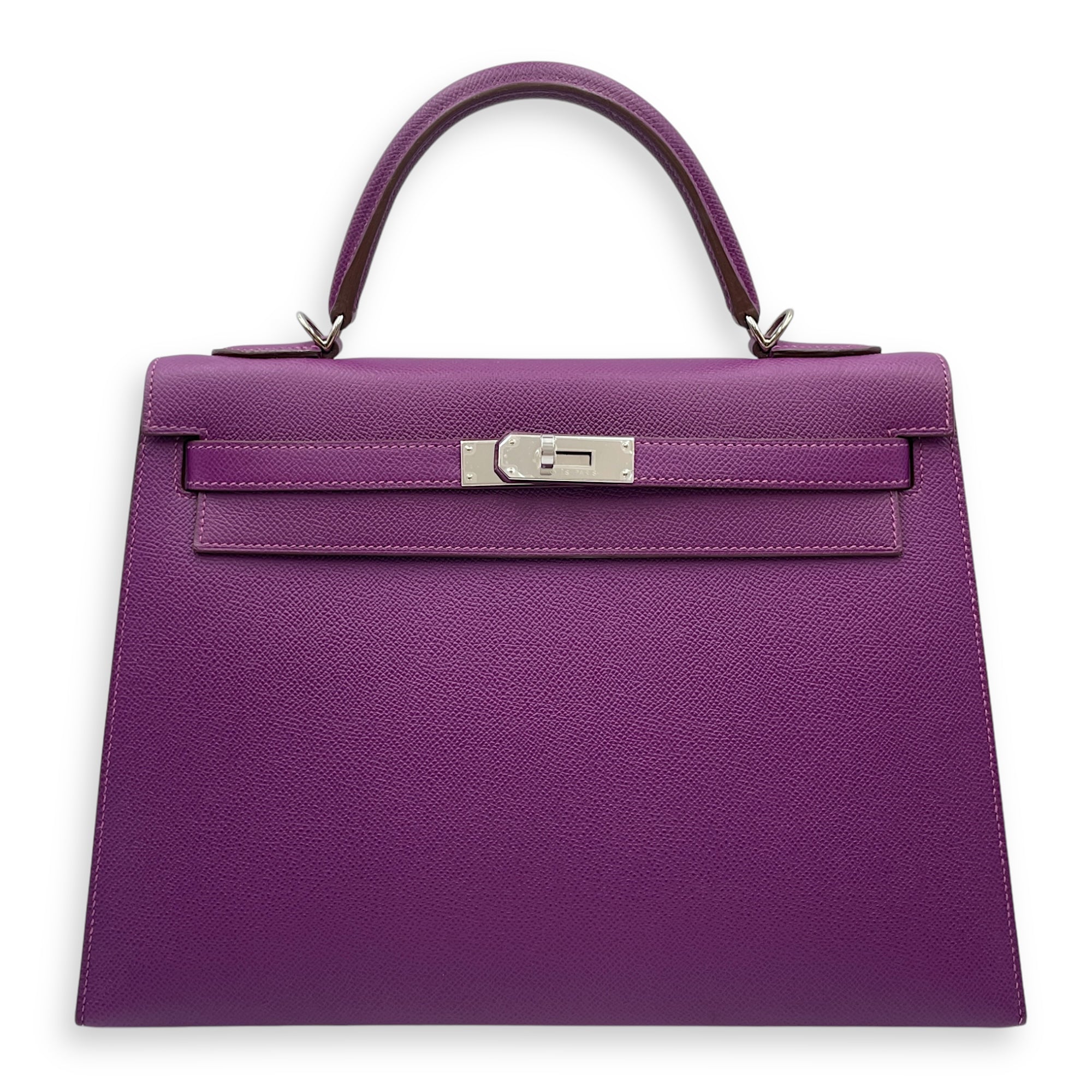 Sellier Kelly 32 Anemone in Epsom, Palladium hardware