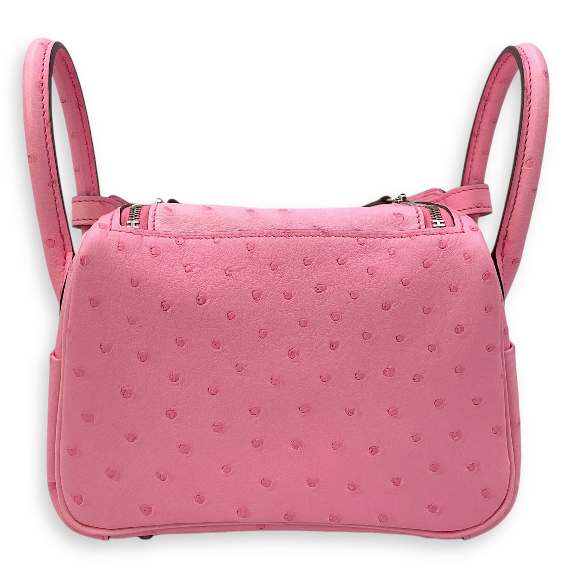 Lindy Mini Bubblegum in Ostrich, Palladium hardware