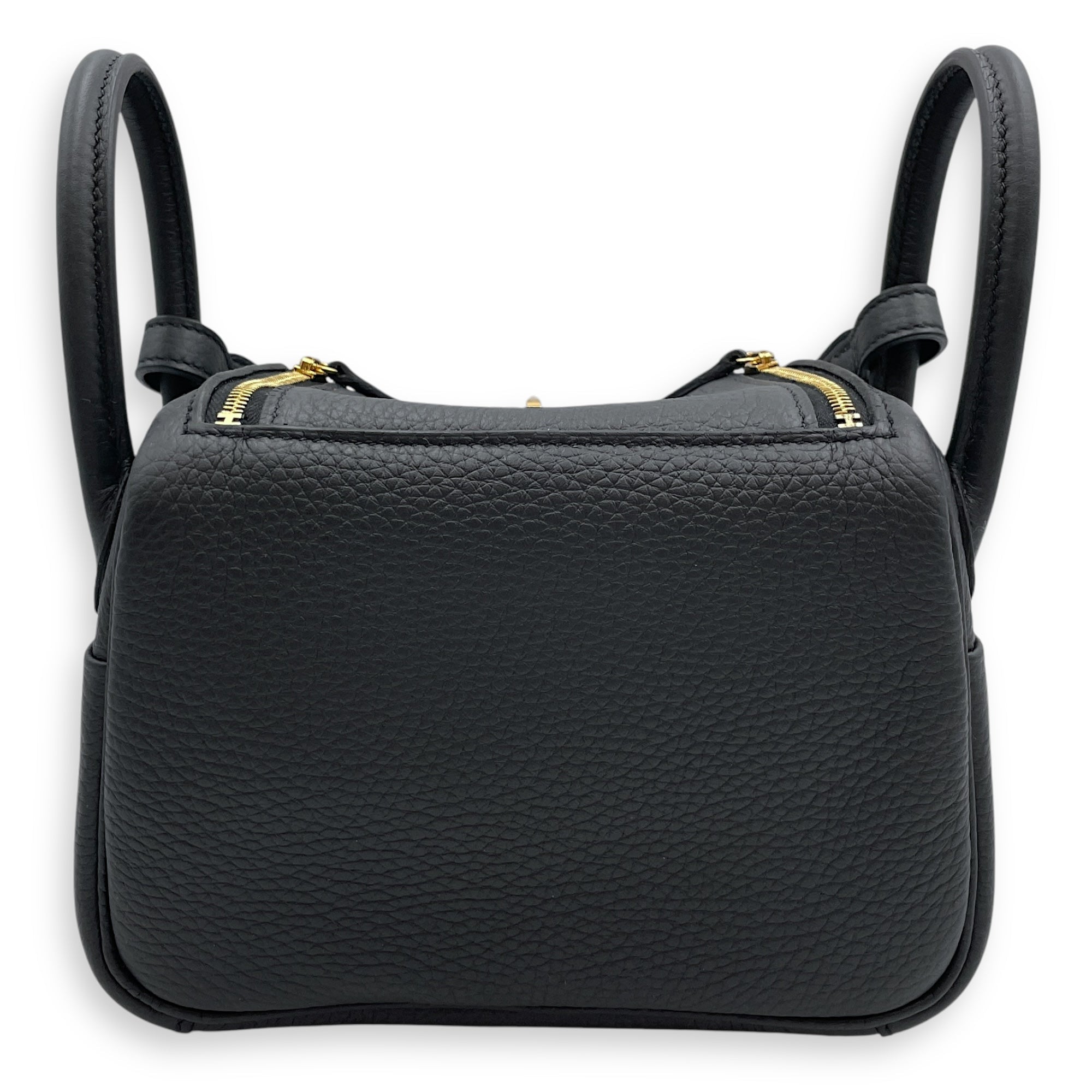 Lindy II Mini Black in Clemence, Gold hardware