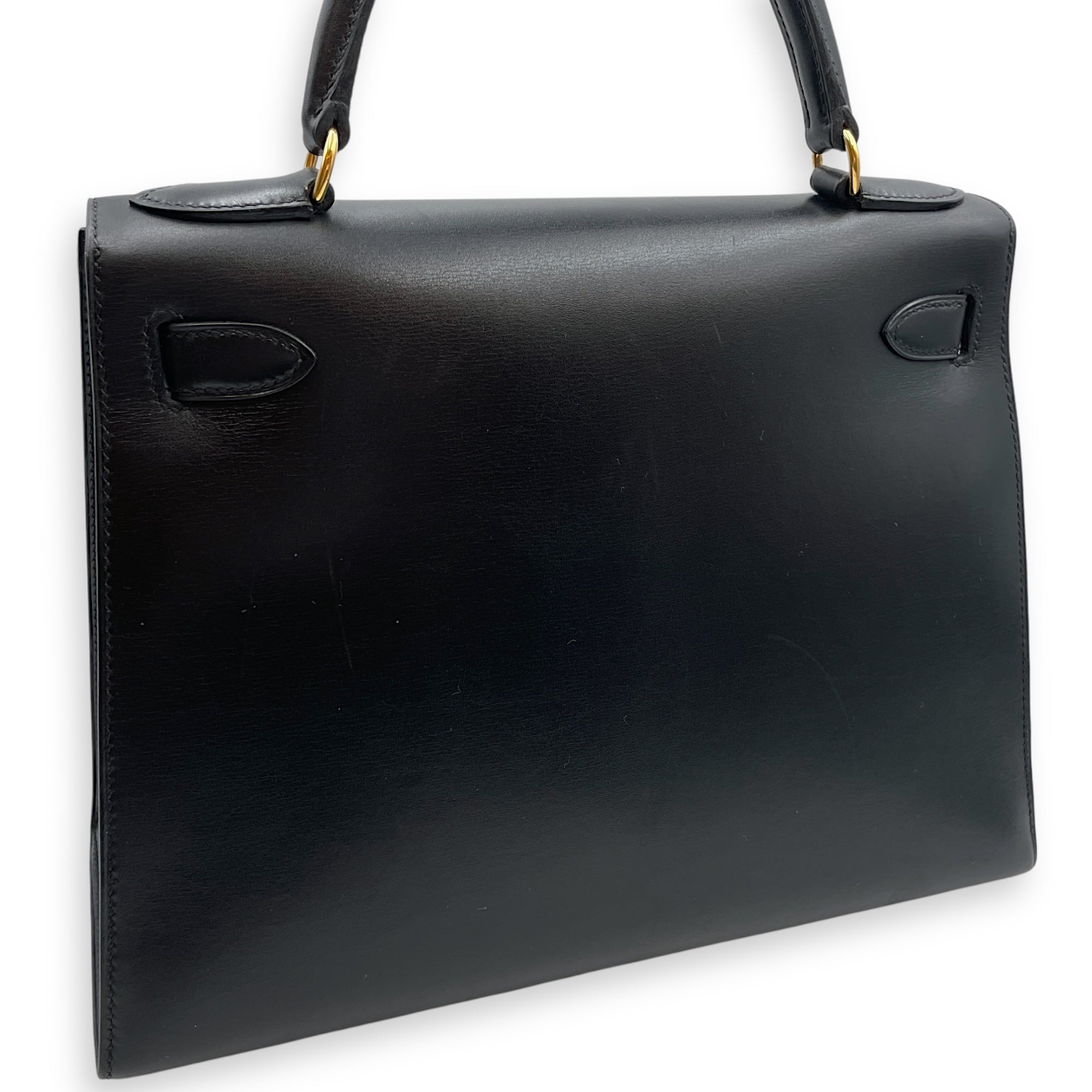 Sellier Kelly 28 Black in Box, Gold hardware