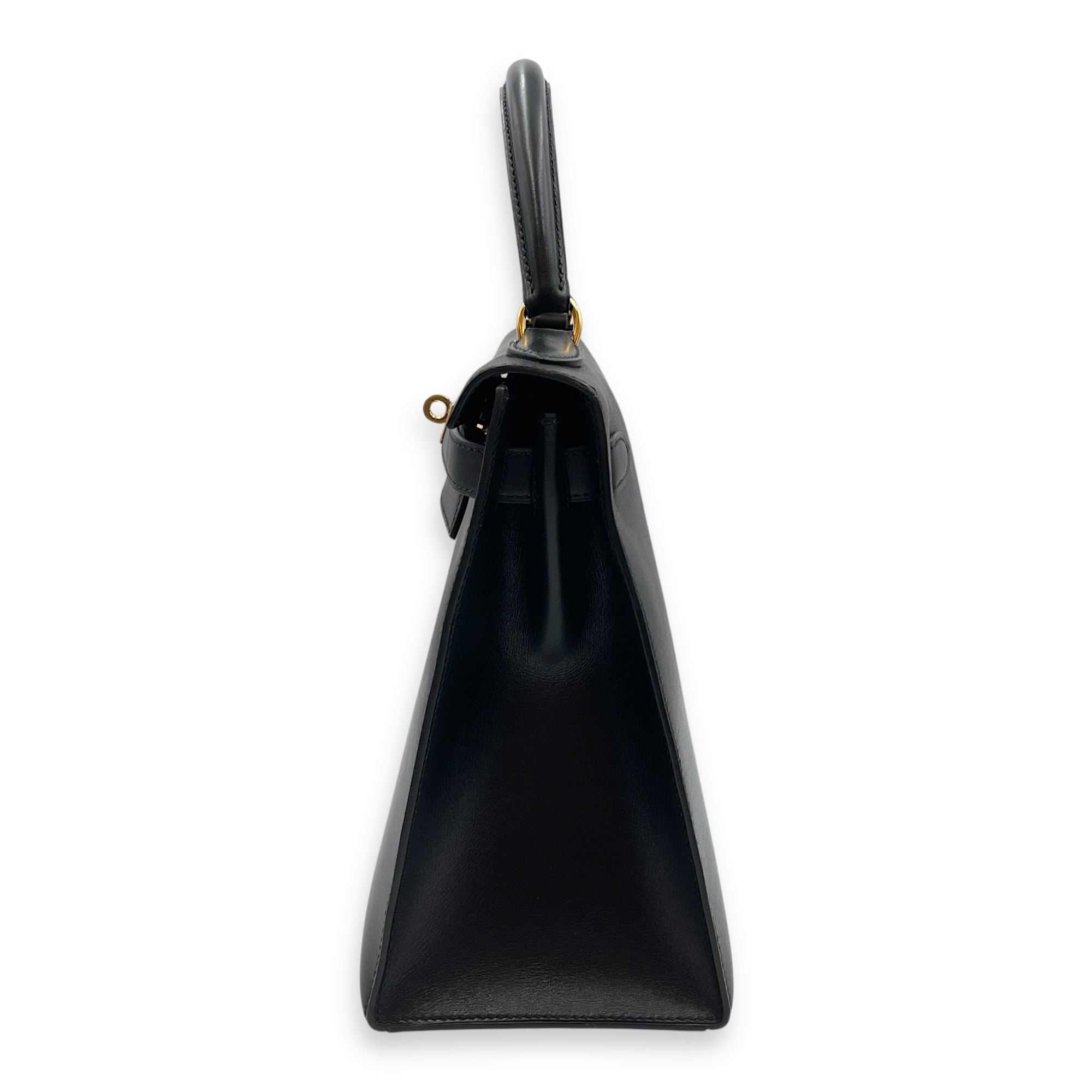 Sellier Kelly 28 Black in Box, Gold hardware