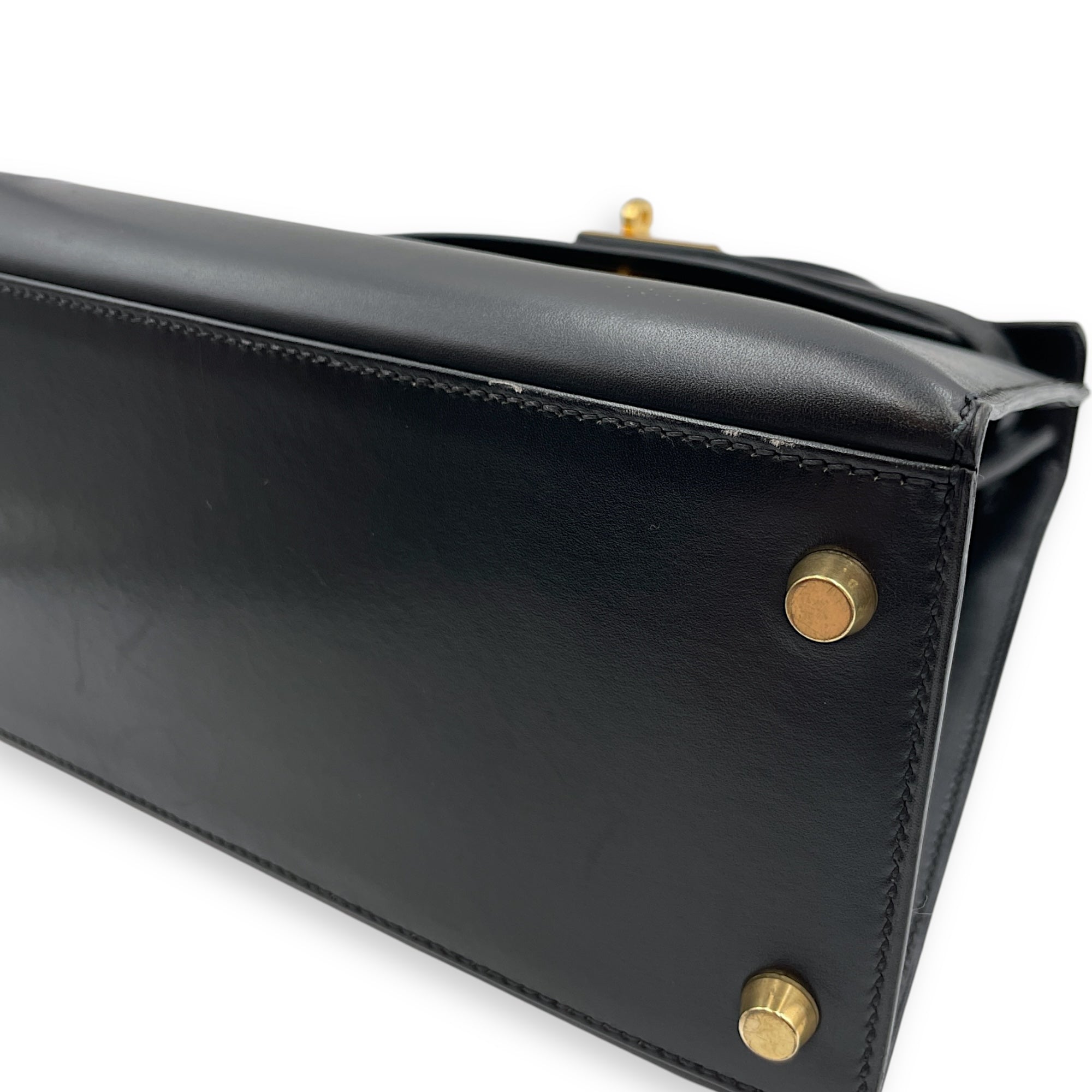 Sellier Kelly 28 Black in Box, Gold hardware