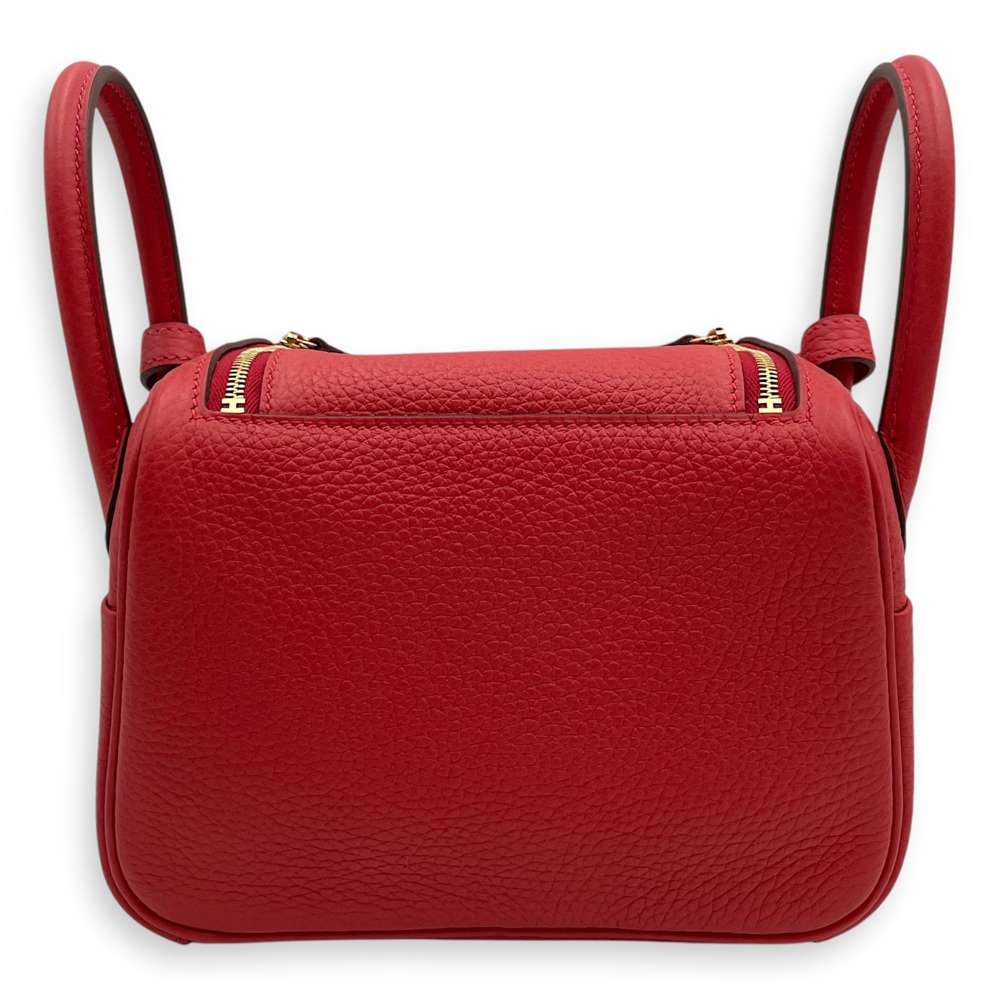 Lindy Mini Vermillon in Clemence, Gold hardware